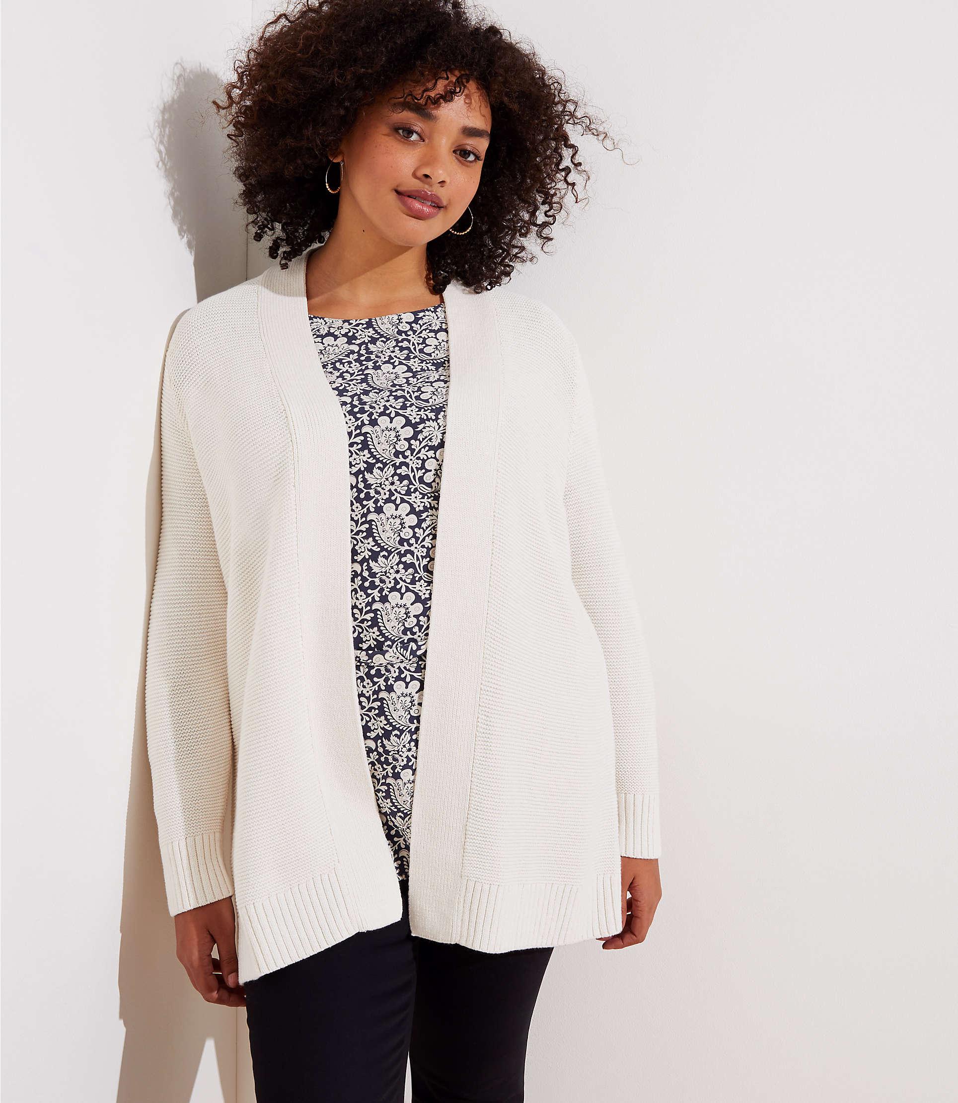 loft white cardigan