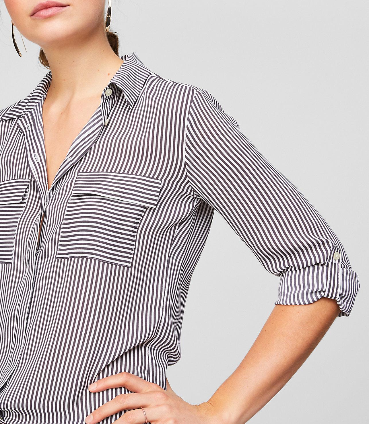 loft striped blouse
