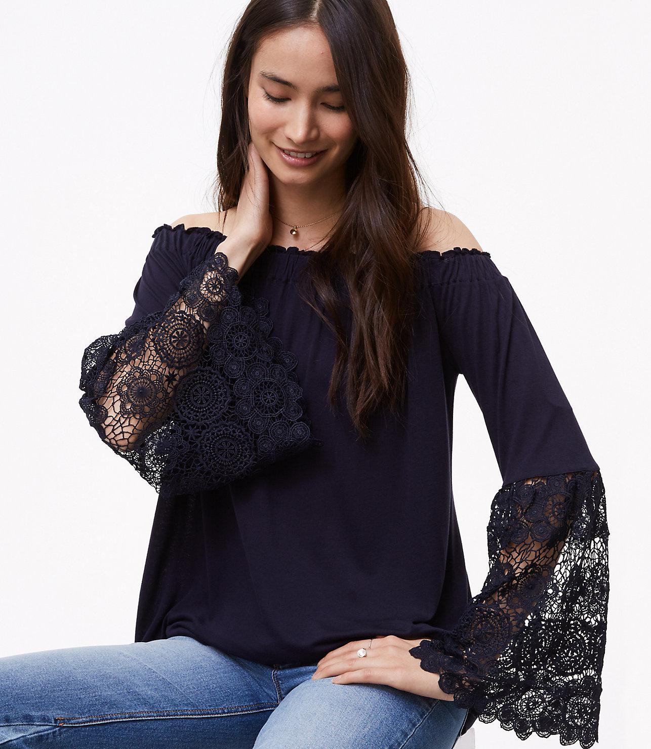 loft bell sleeve top