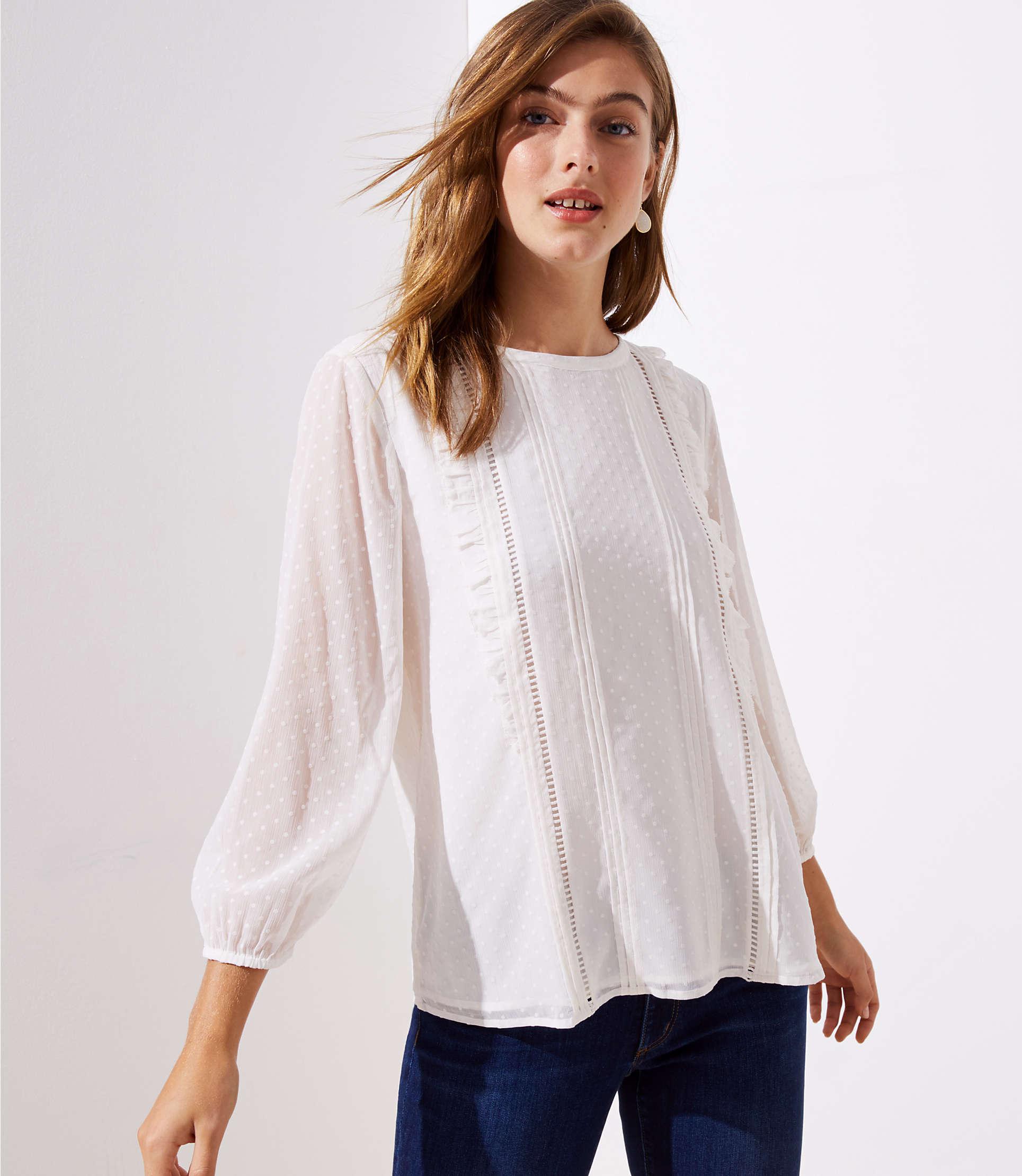 loft white blouse