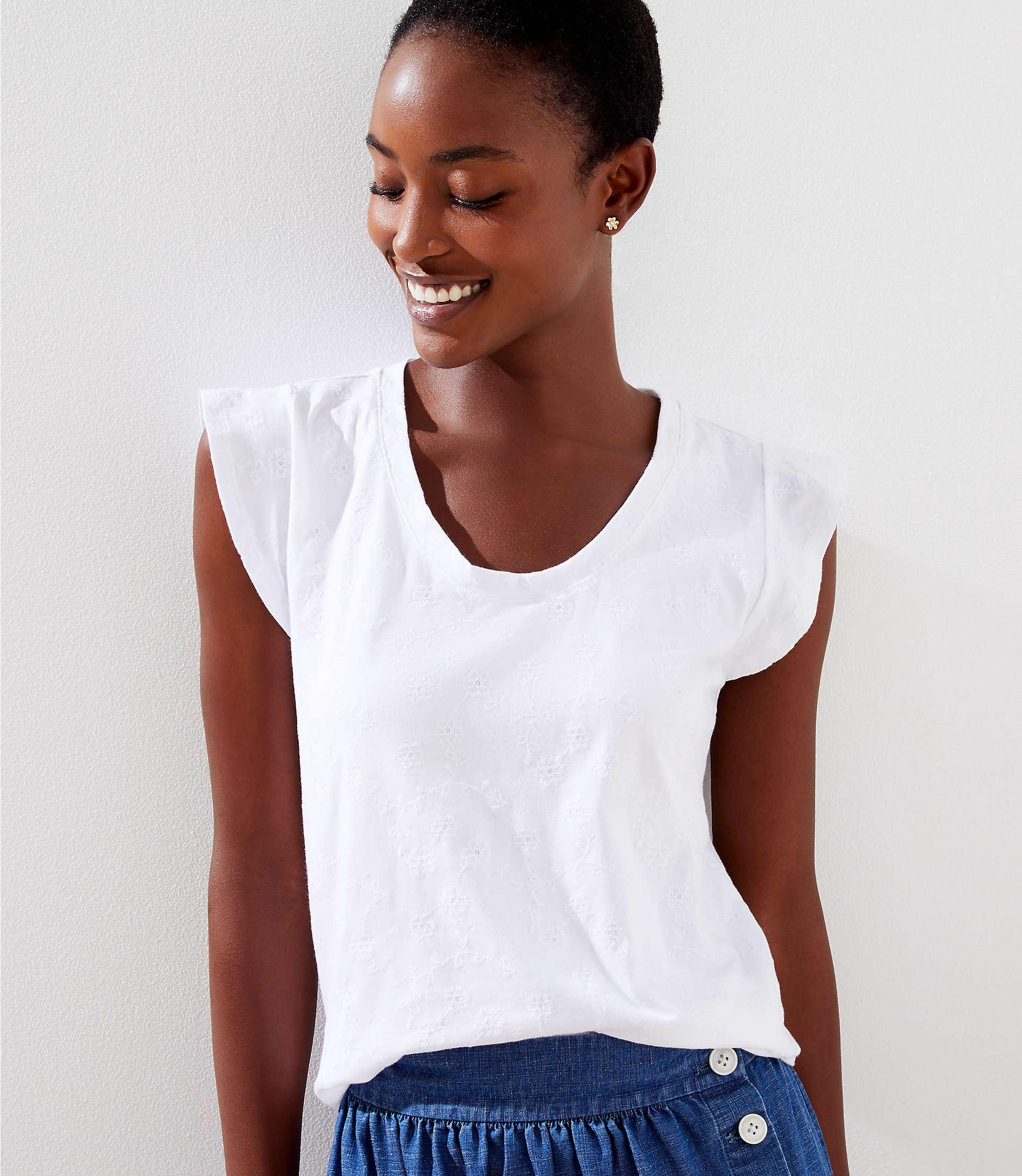 loft flutter sleeve top