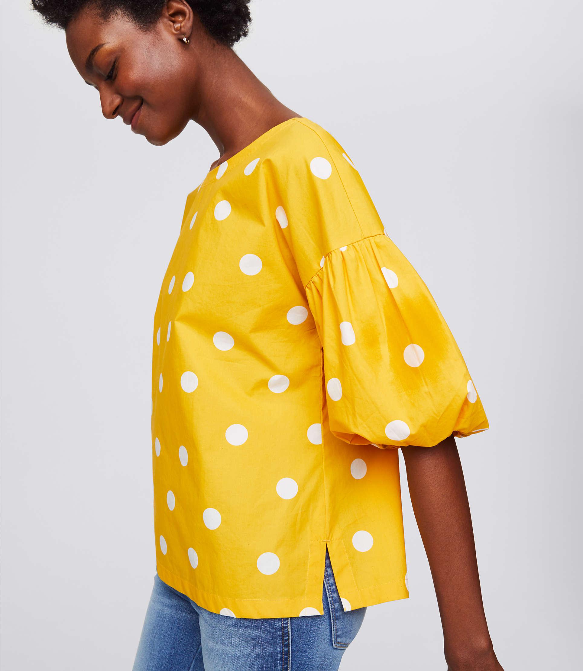 loft polka dot top