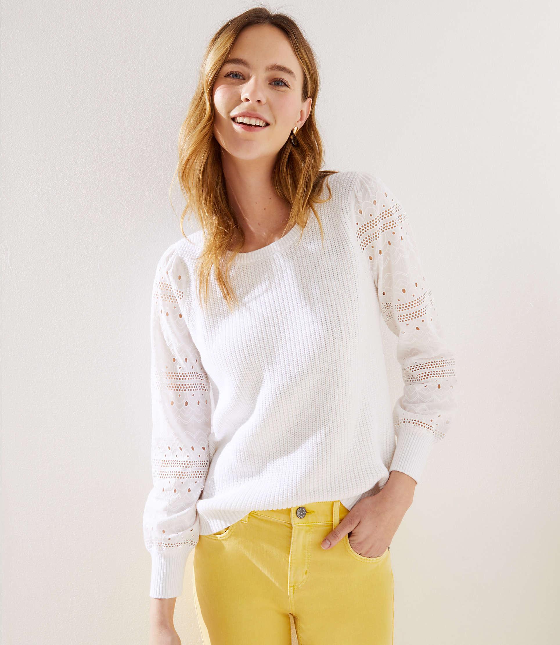 loft white sweater