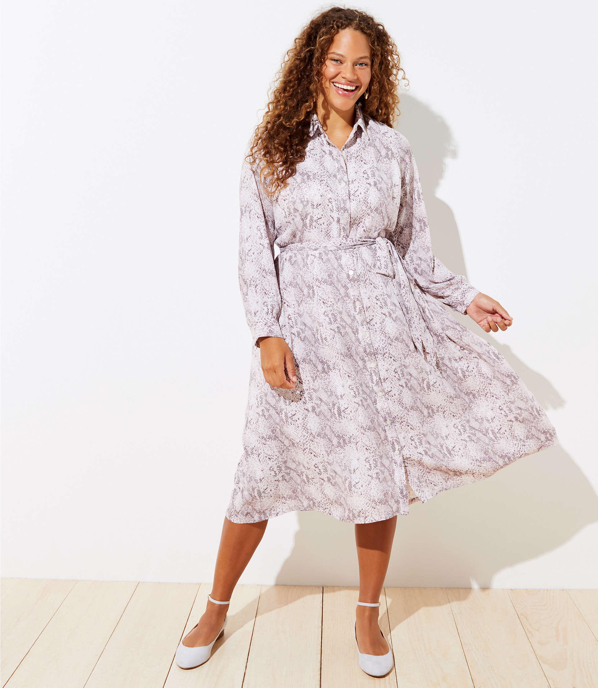 tie waist midi shirt dress