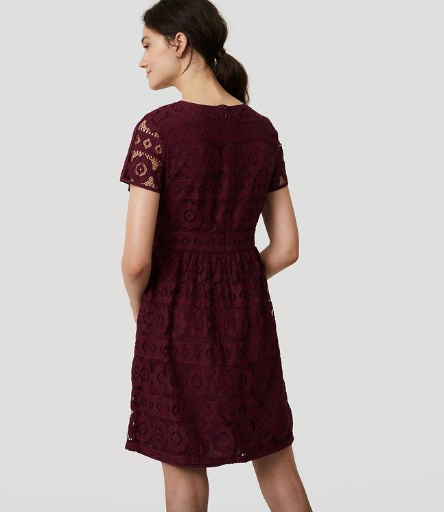 loft burgundy dress