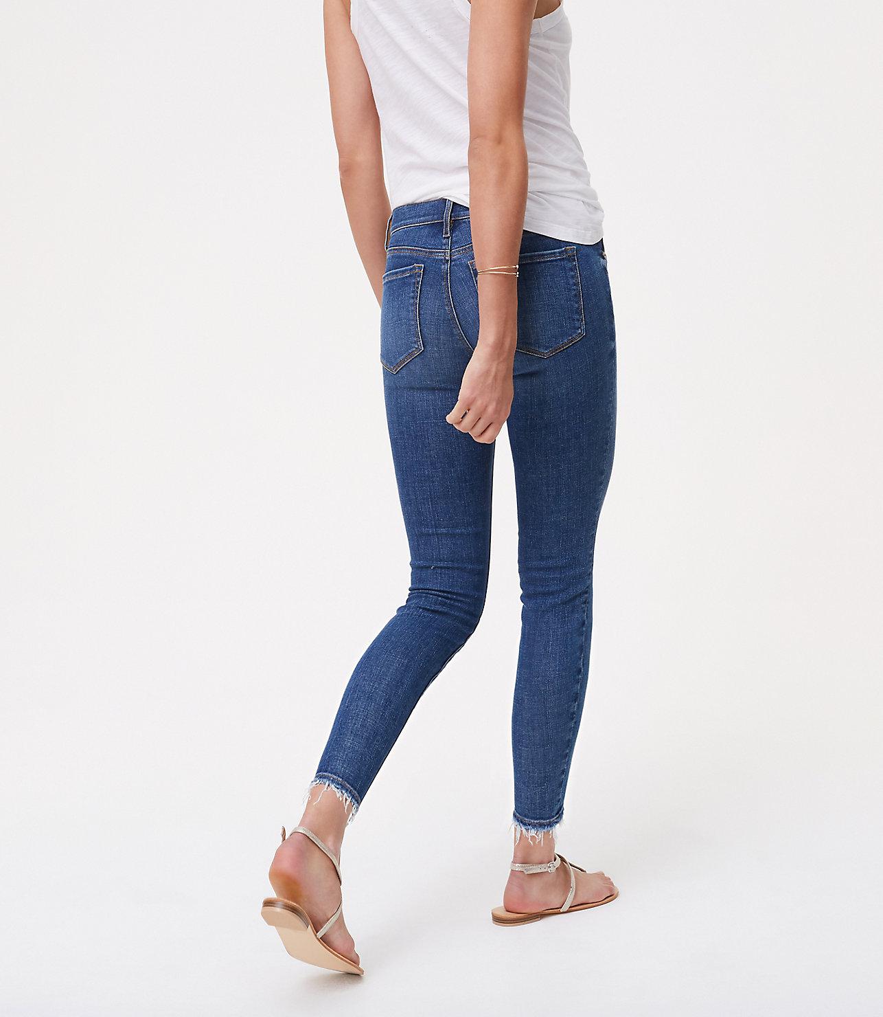 loft raw hem jeans
