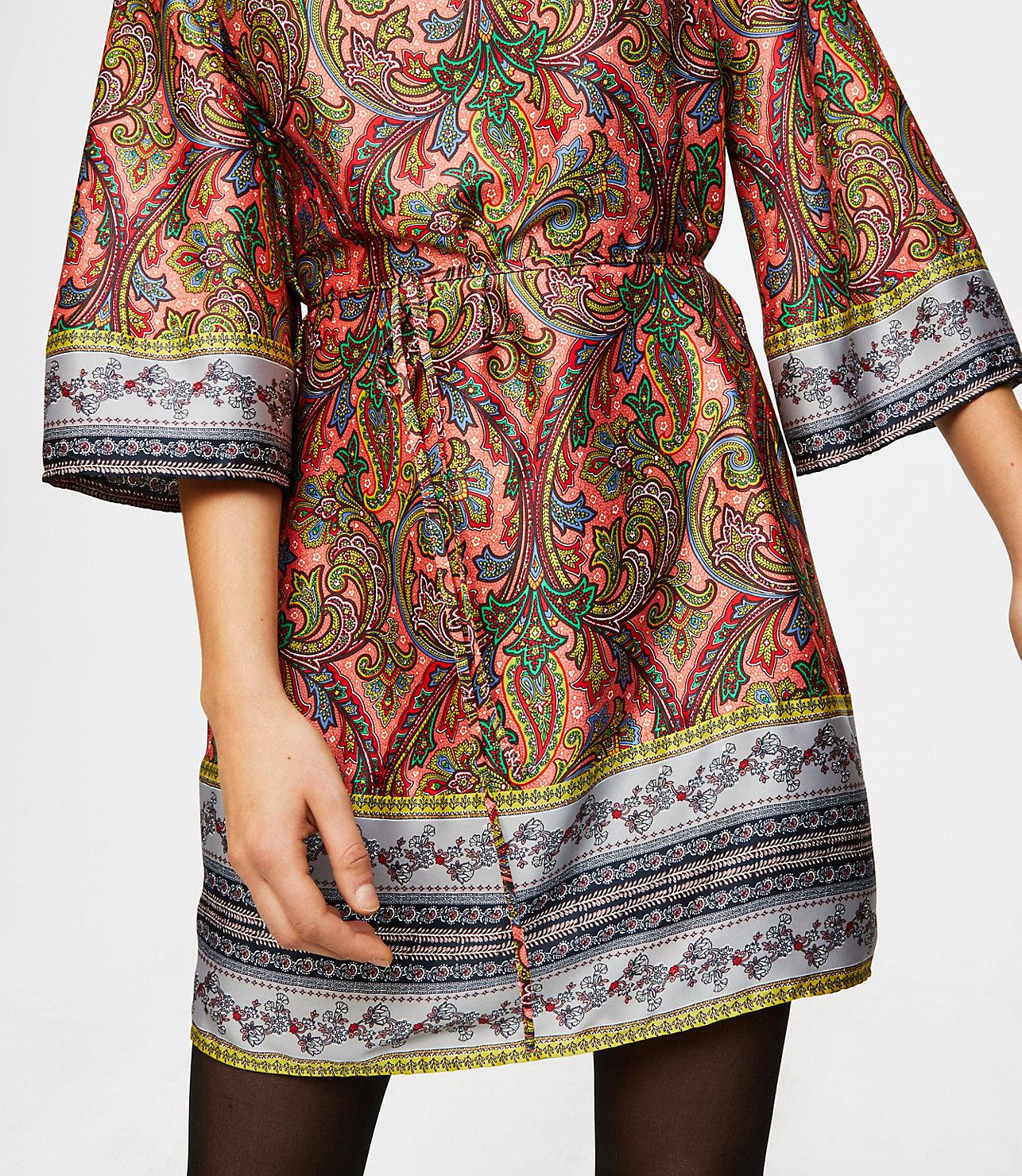 paisley satin dress