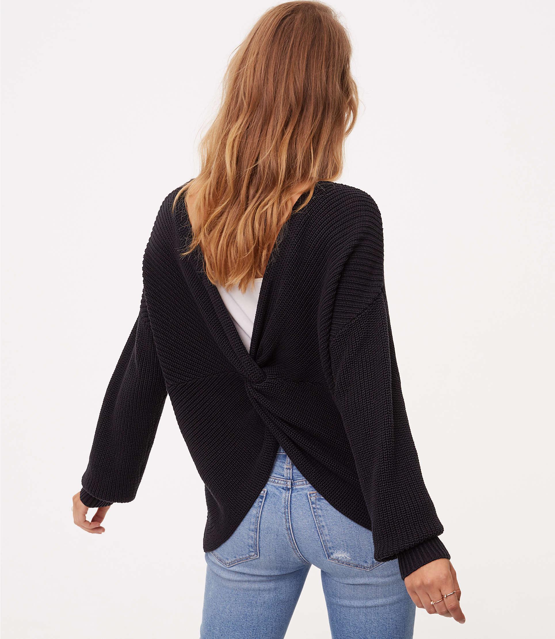 twisted back sweater