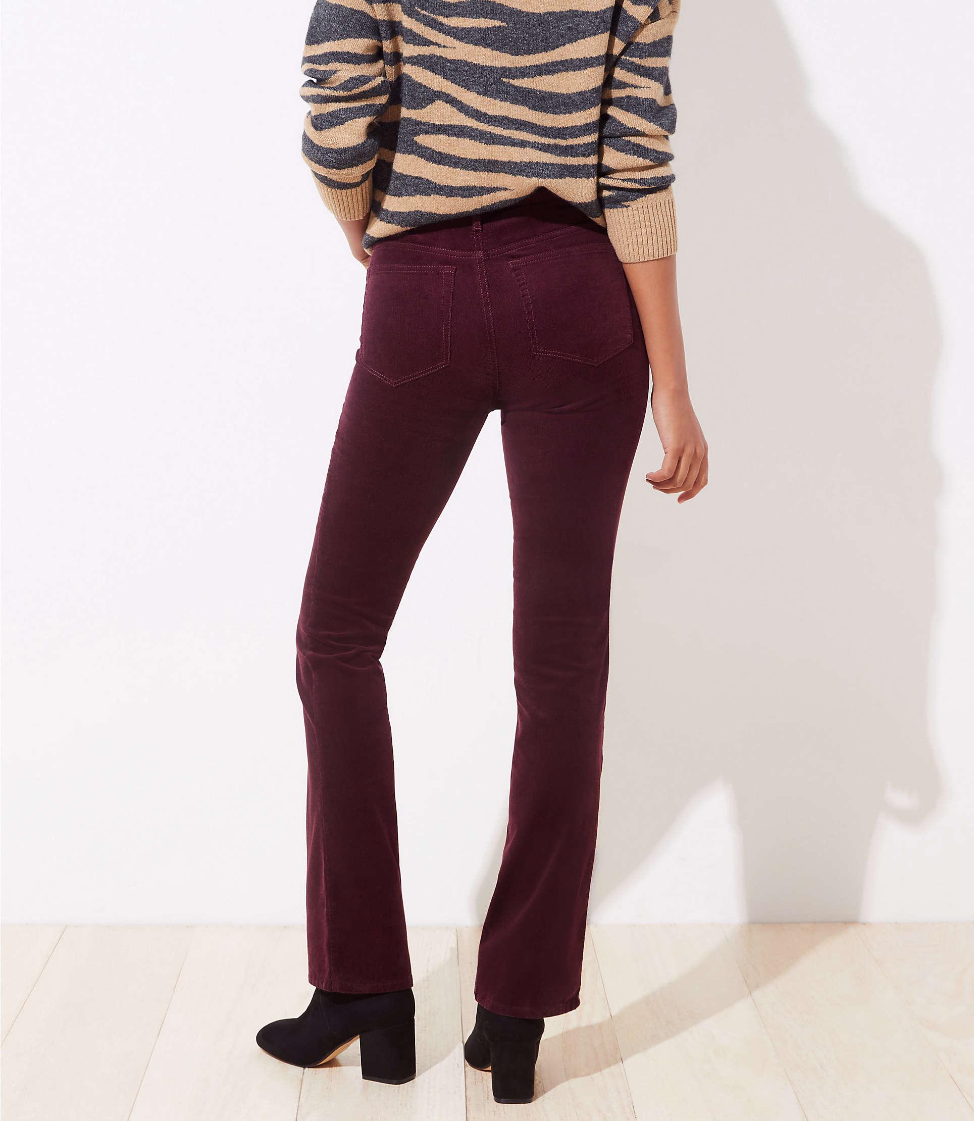 LOFT Petite Bootcut Corduroy Pants in 