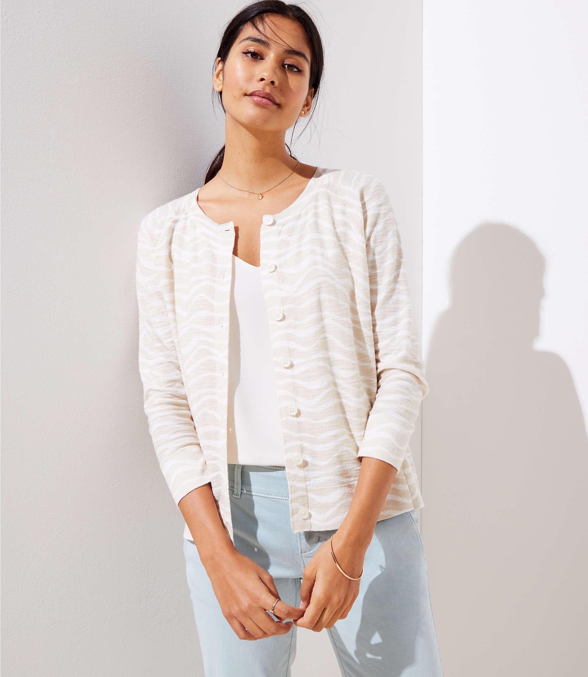 loft zebra cardigan
