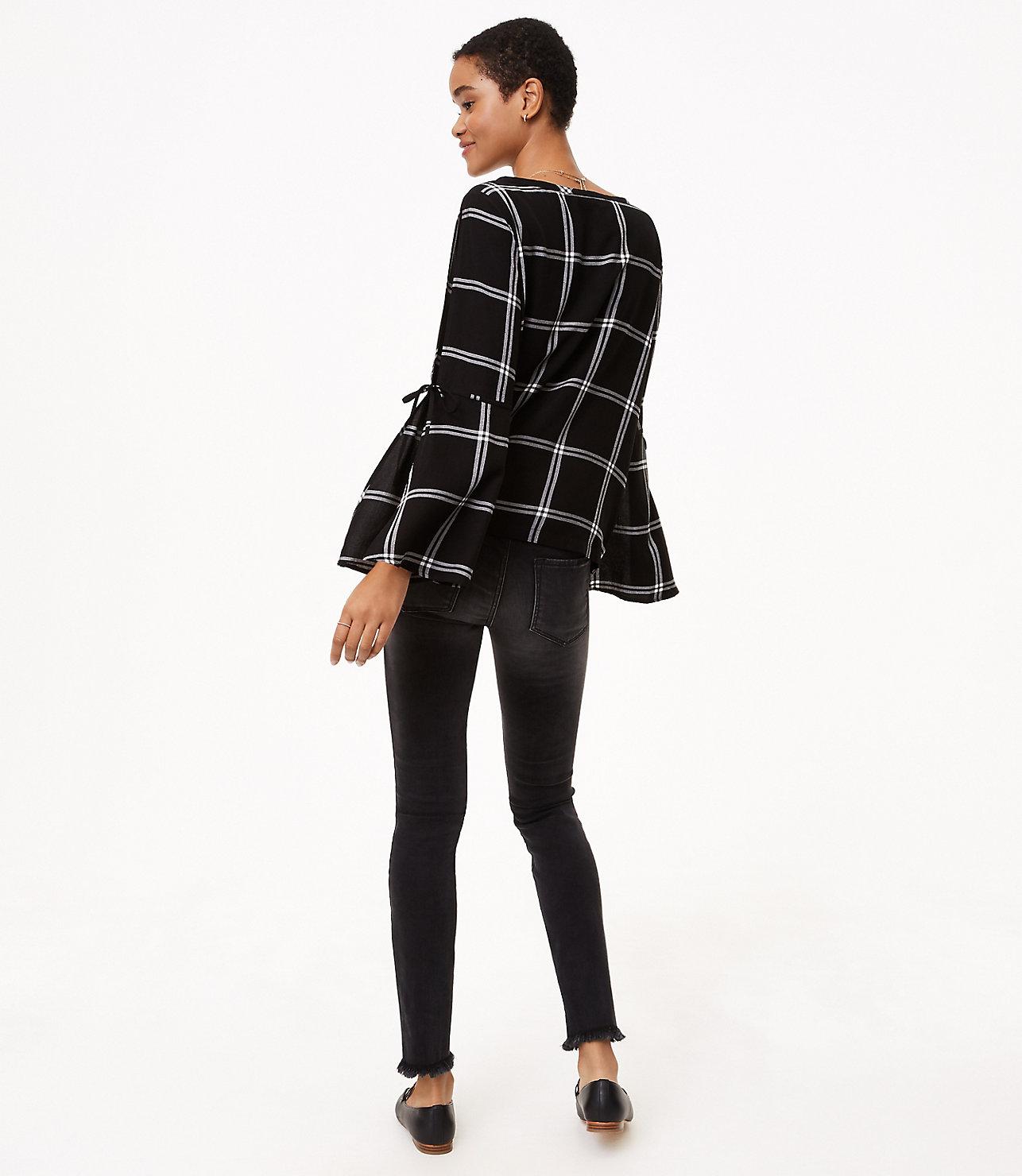 loft plaid top