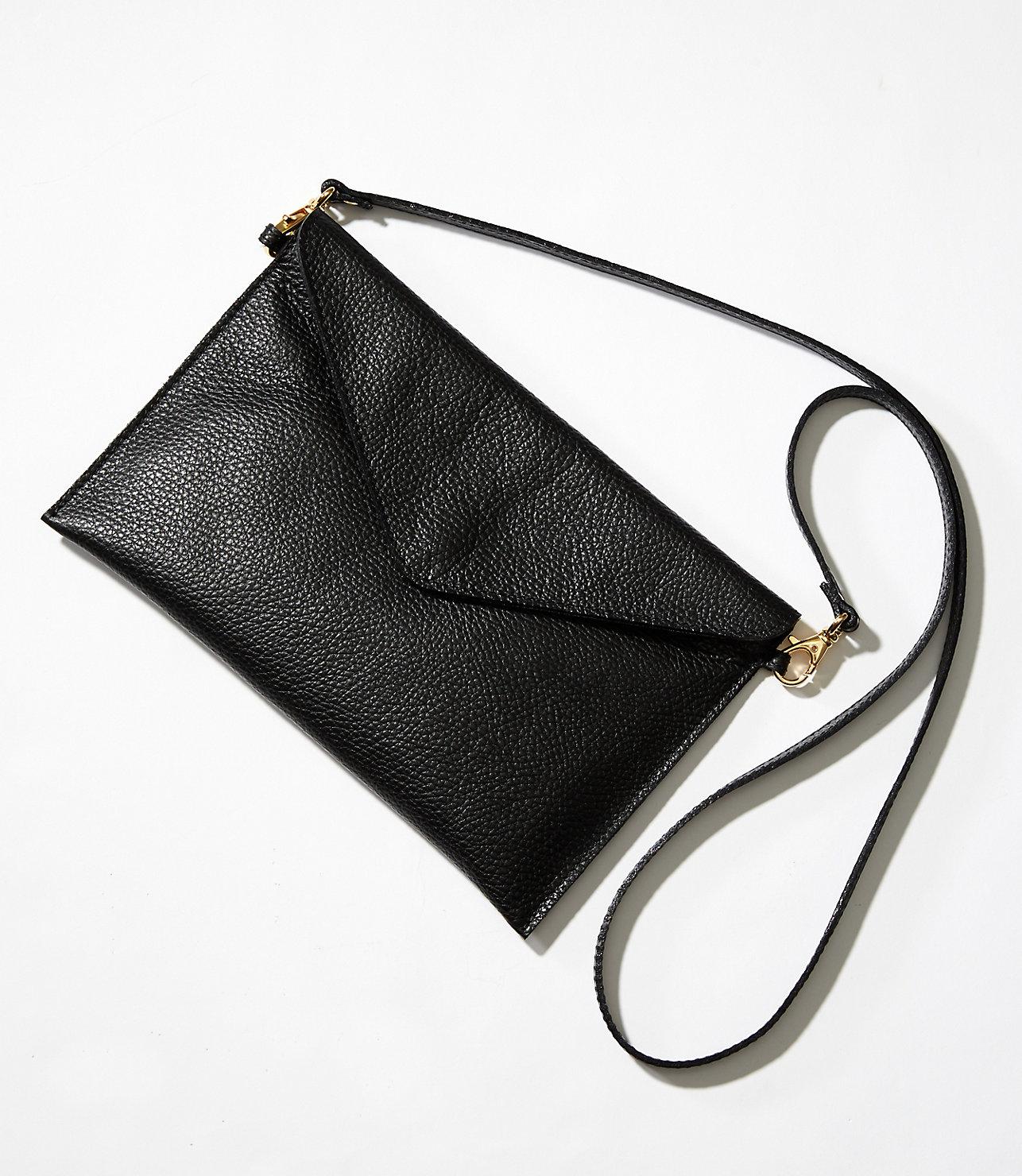 black envelope crossbody bag