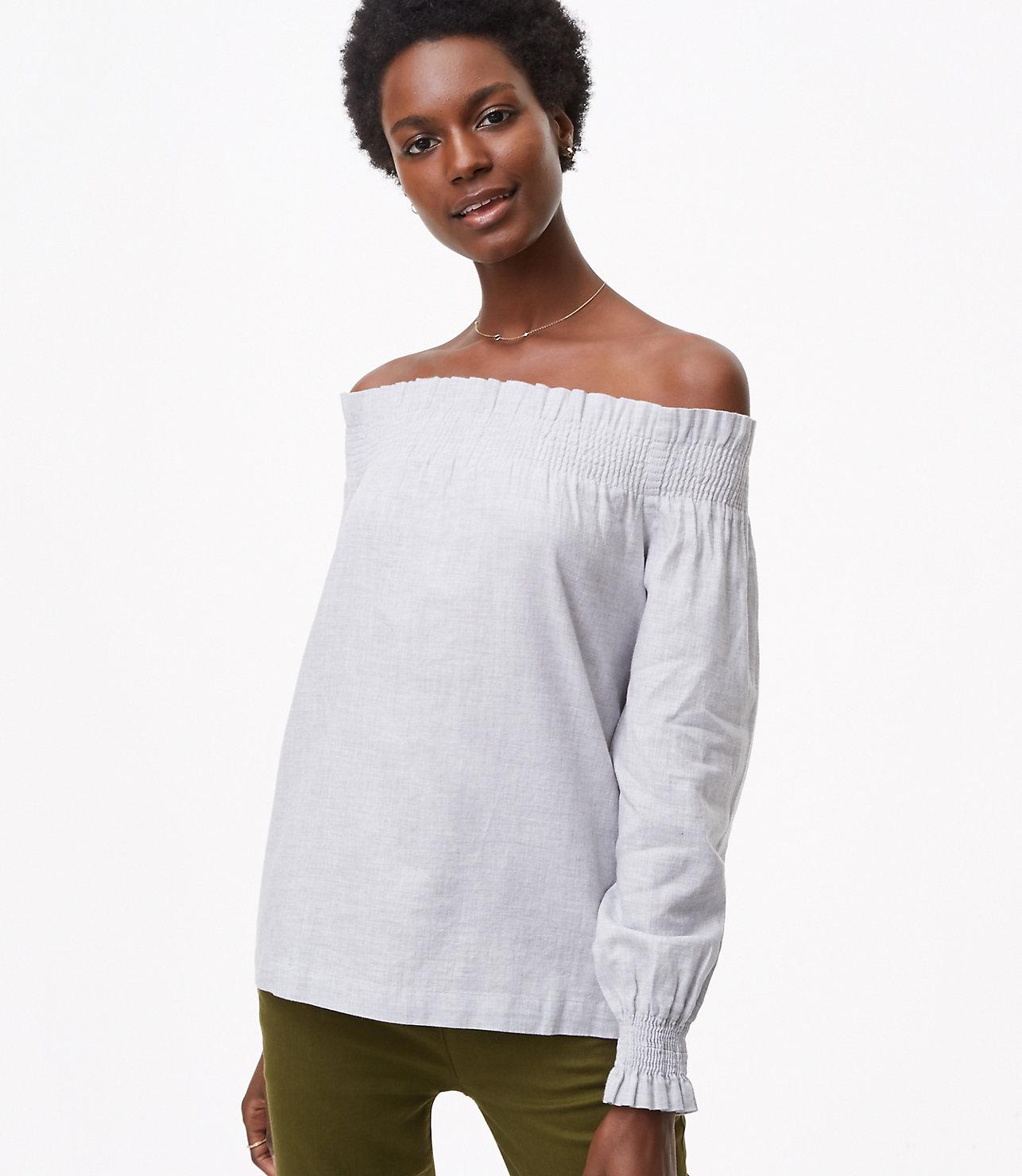 loft off the shoulder top