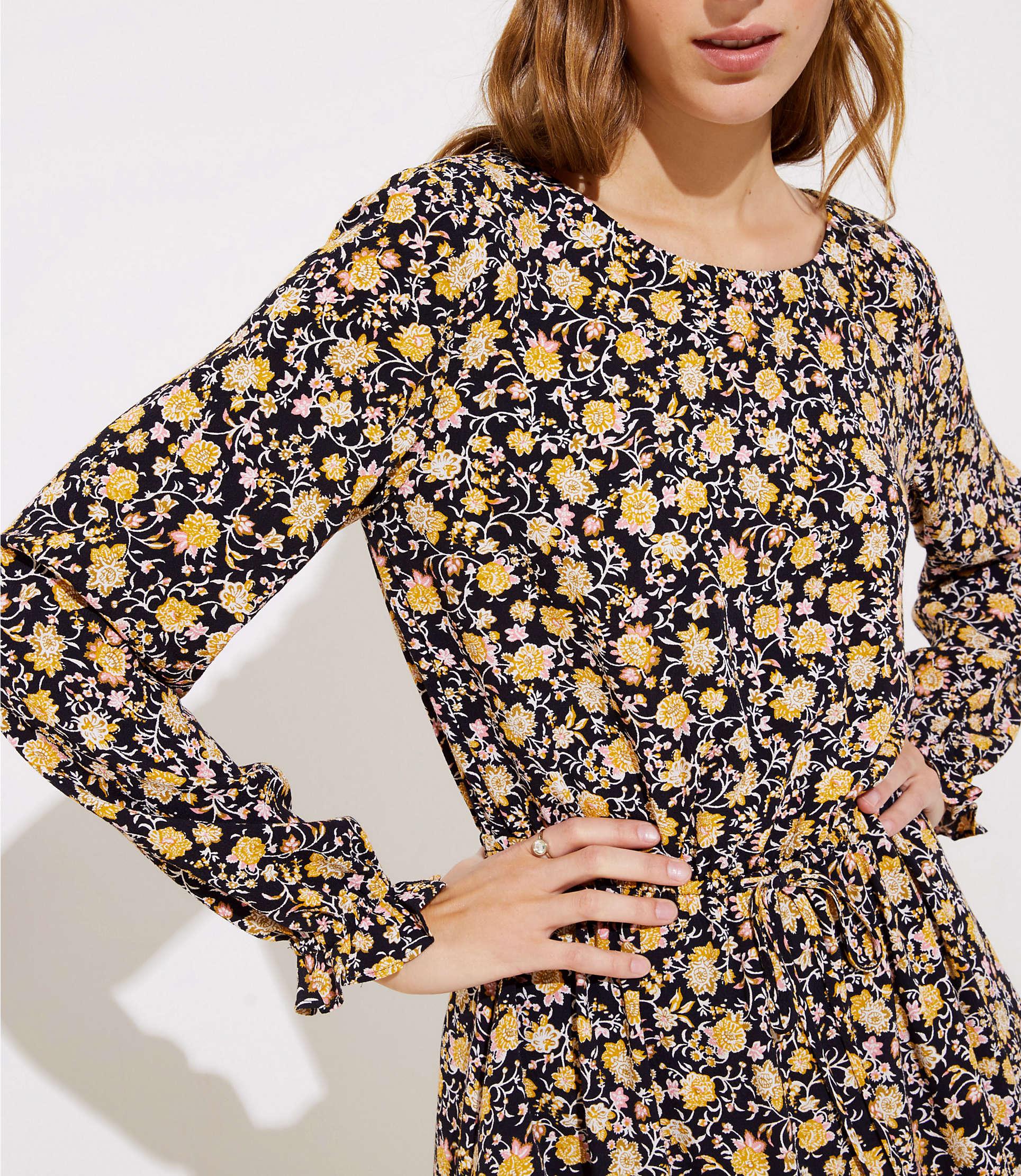 Loft Yellow Floral Dress Top Sellers ...