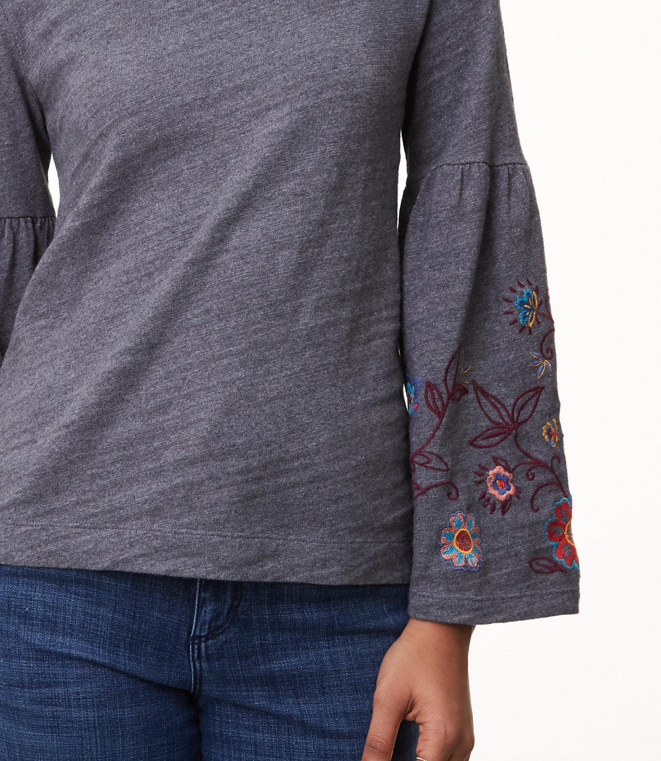 sweatshirt with bell sleeves