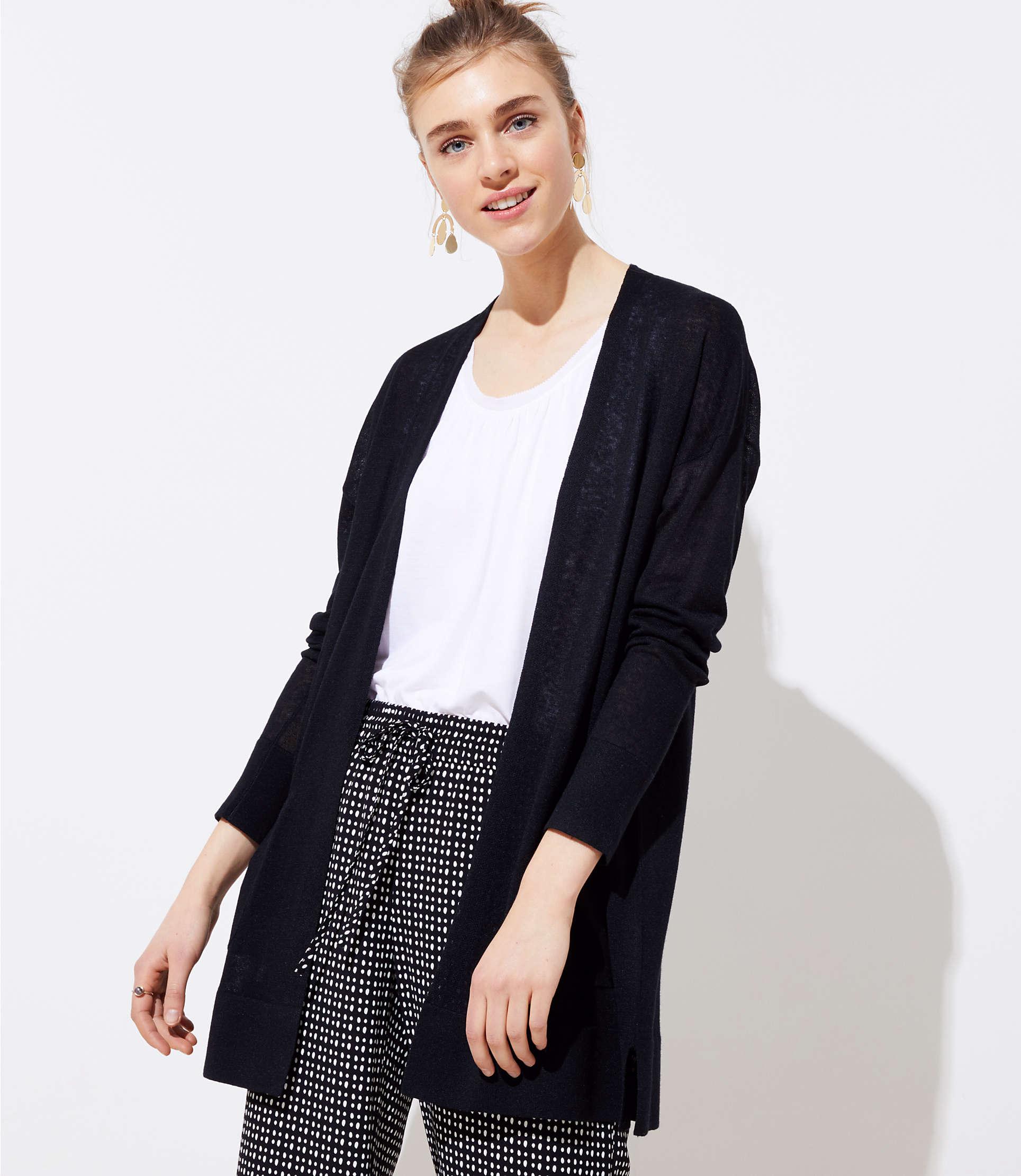 loft black cardigan