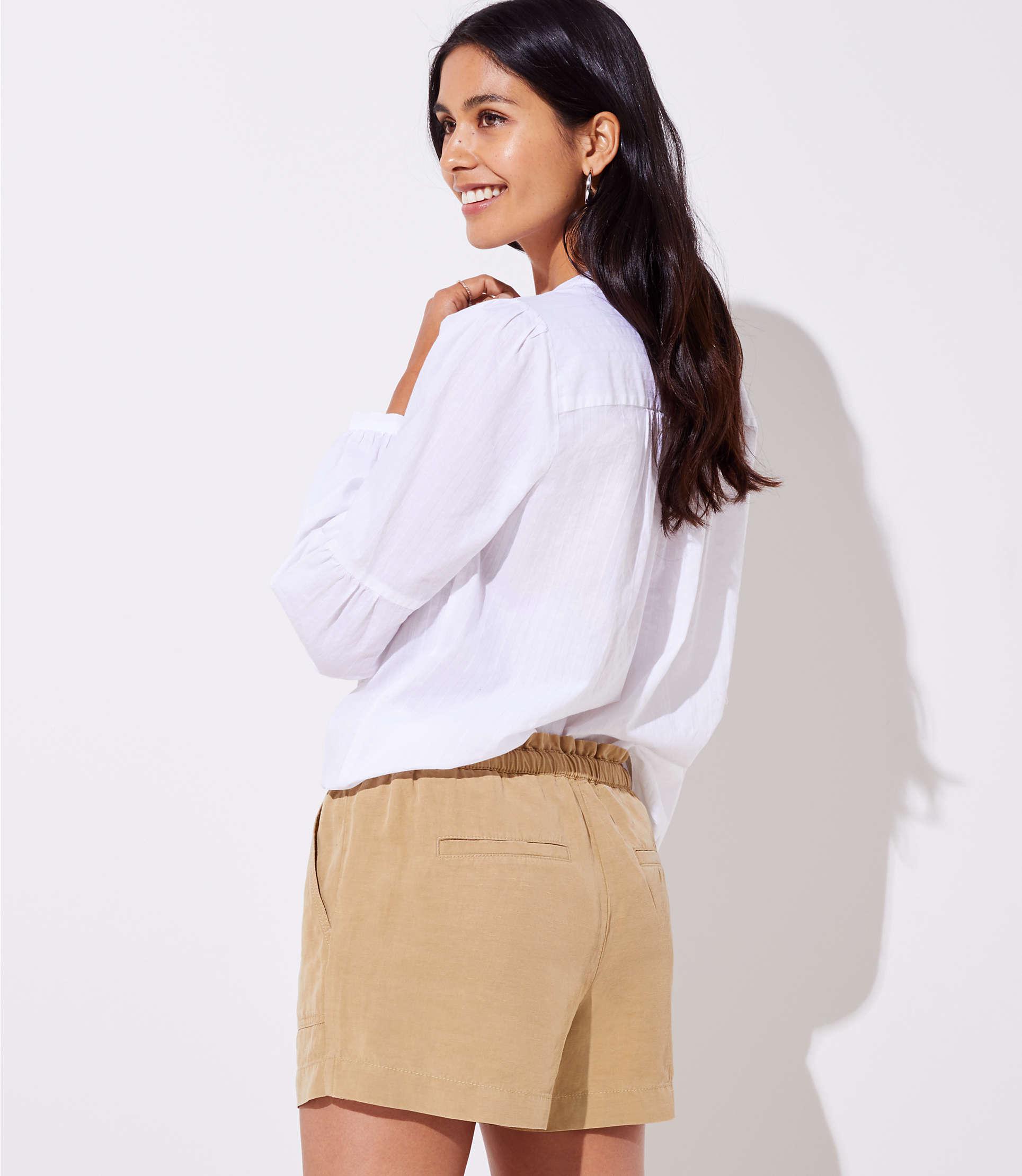 loft tie waist shorts