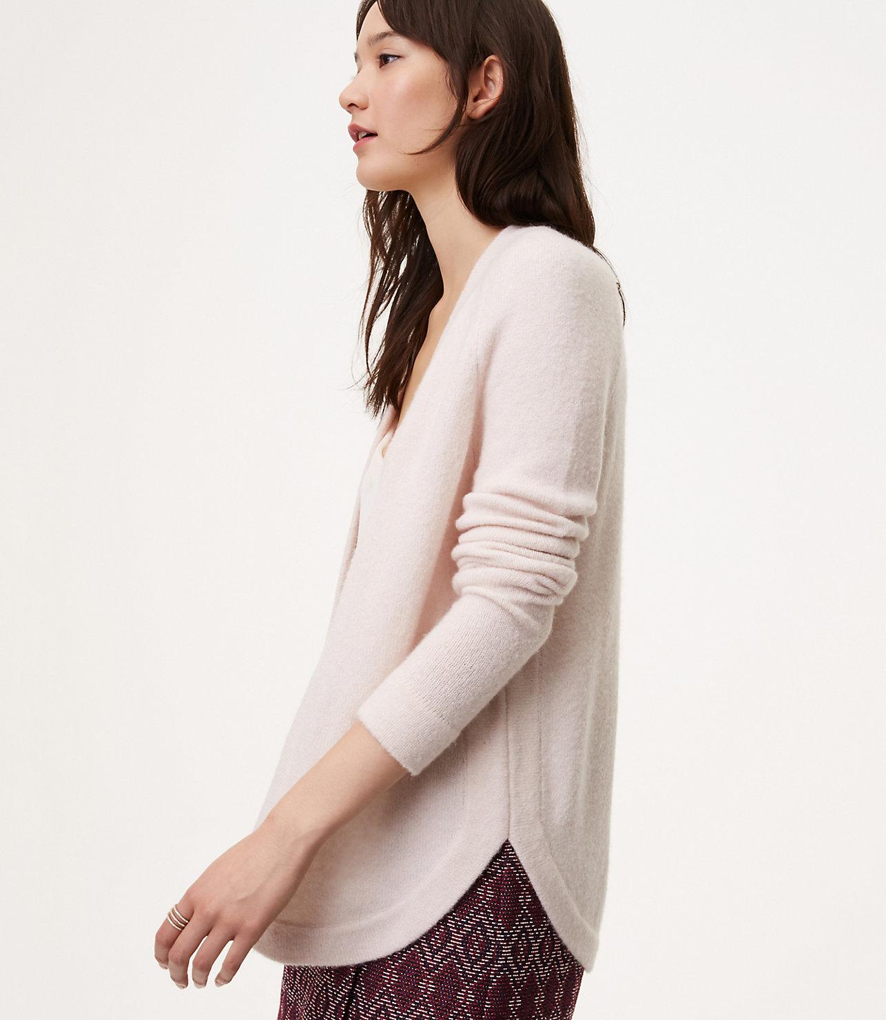 shirttail open cardigan