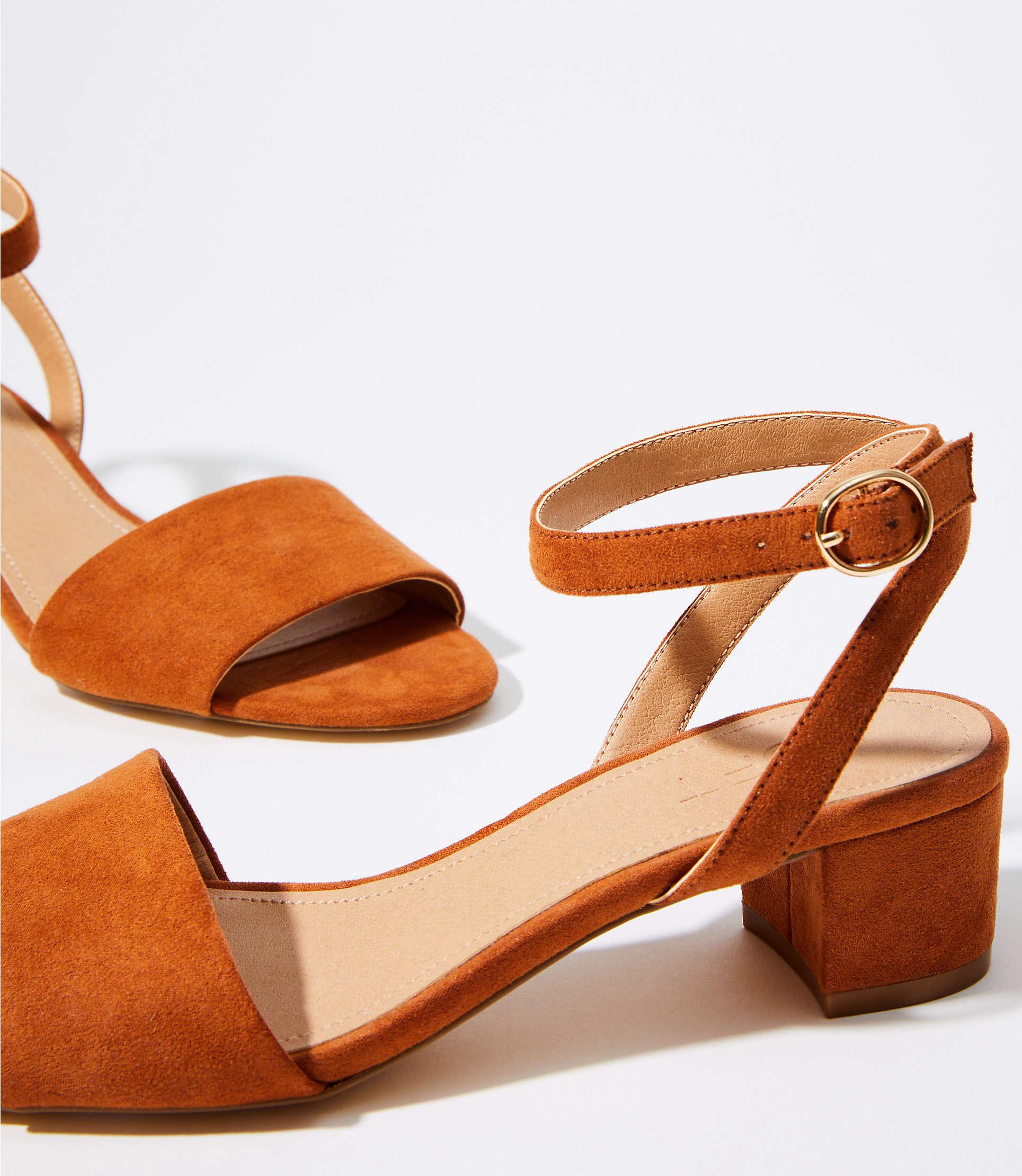 LOFT Ankle Strap Wedges in Brown - Lyst