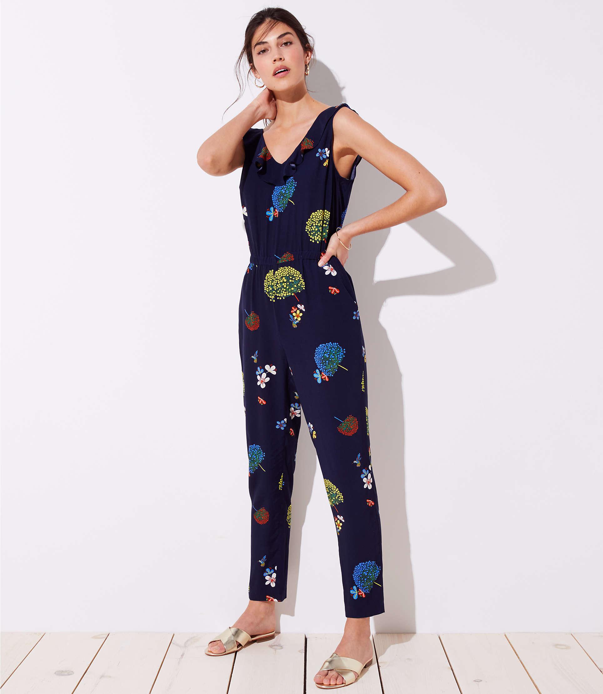 loft navy jumpsuit