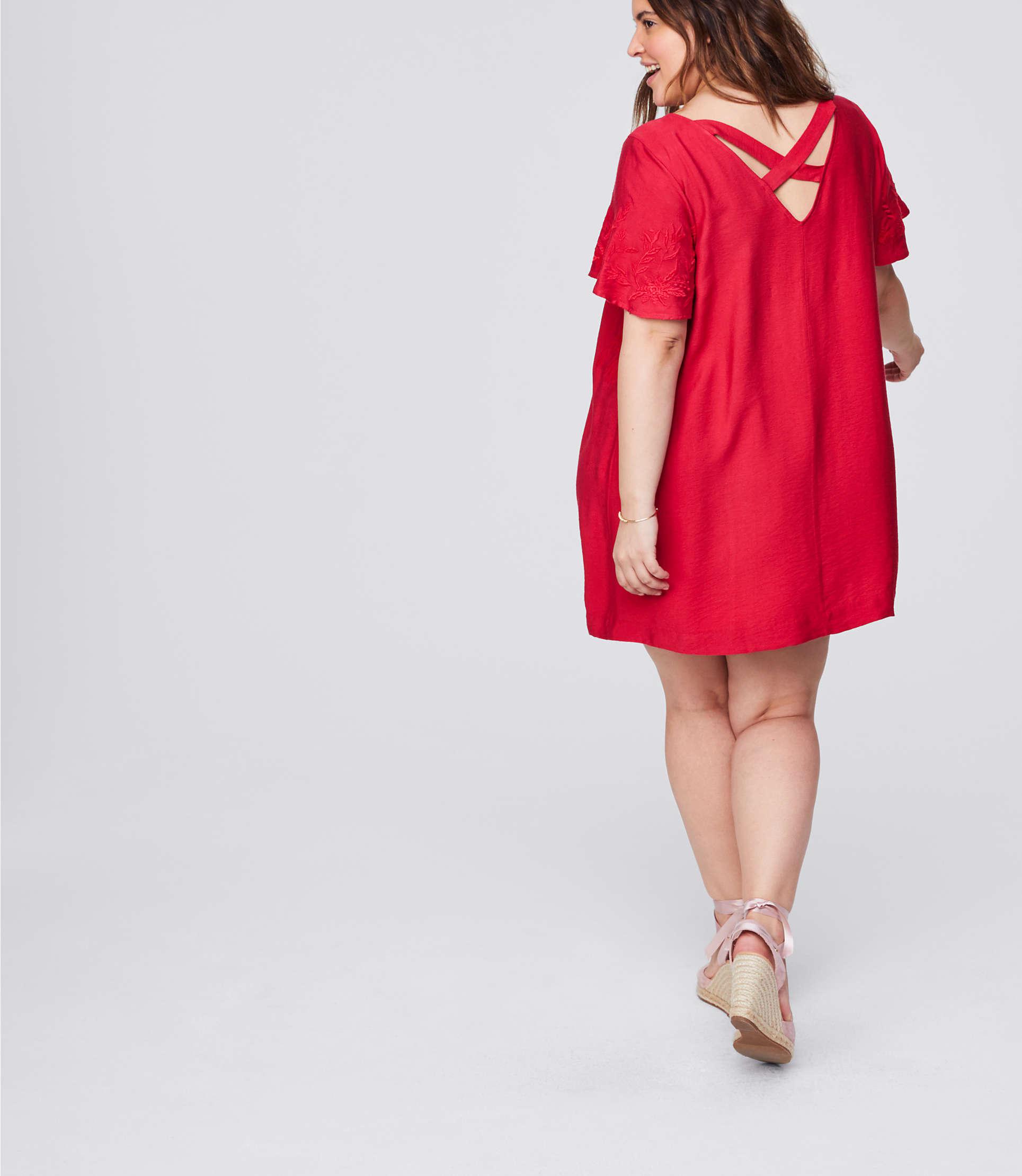 loft red dress