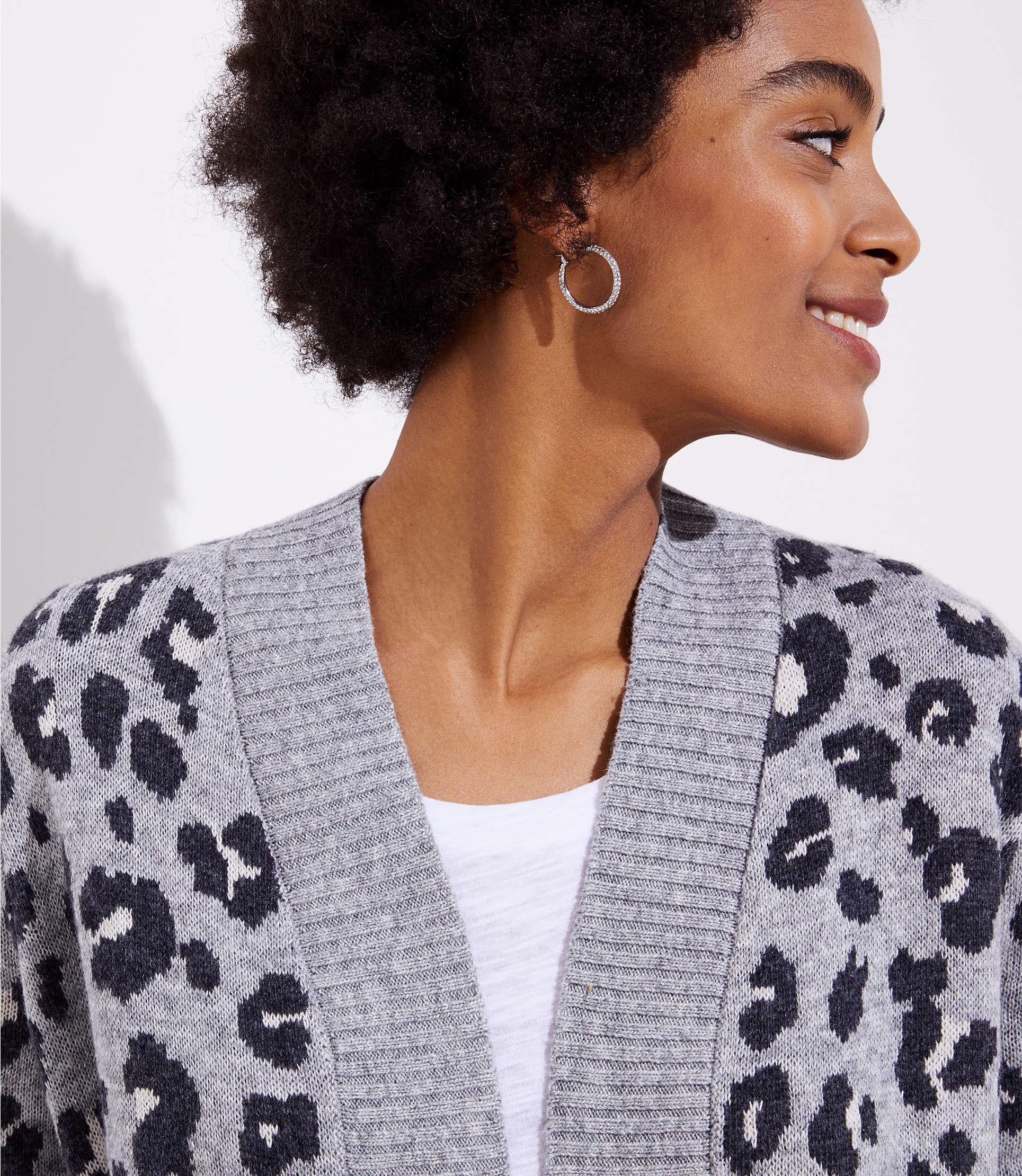 loft leopard cardigan