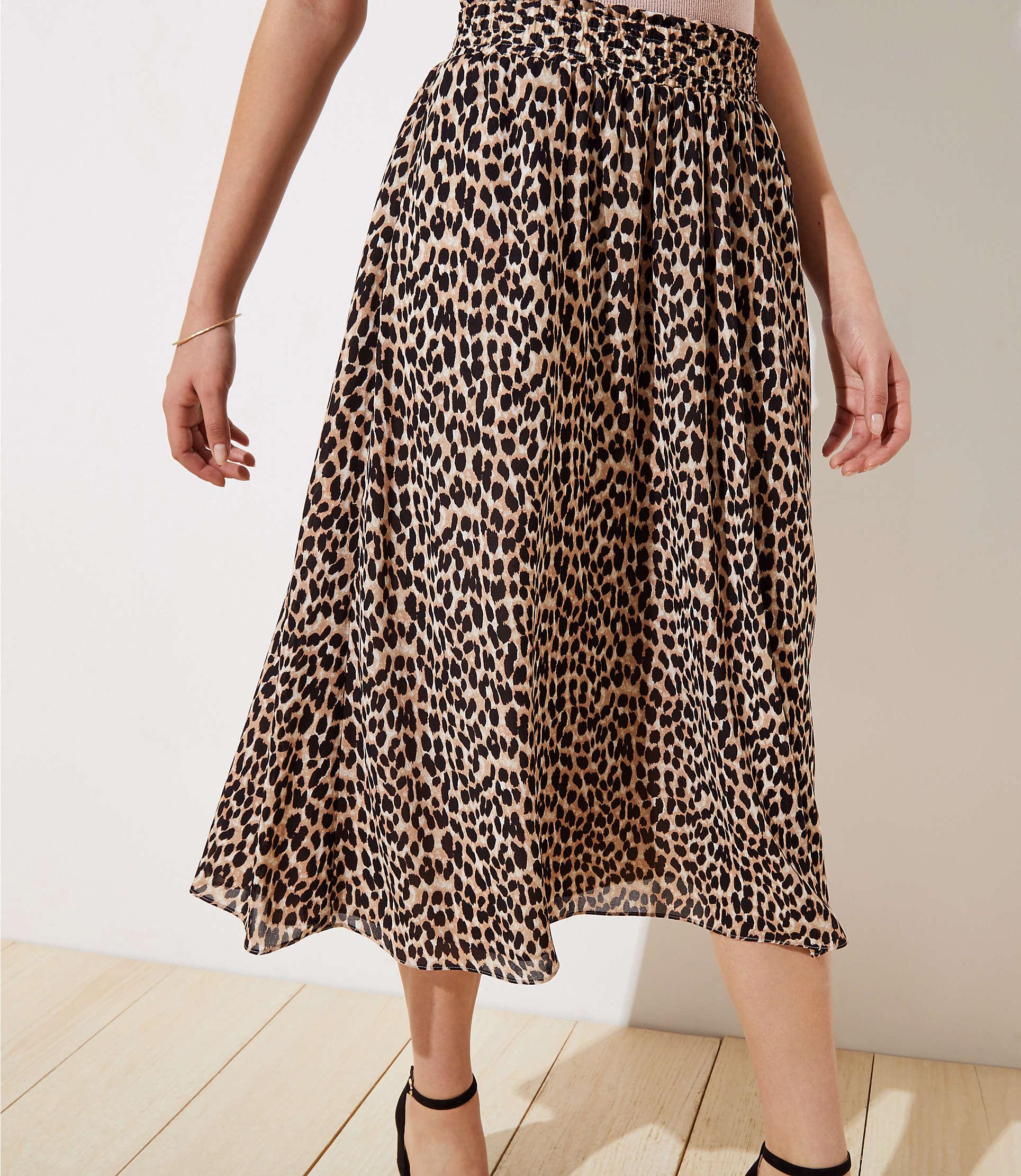 petite leopard print maxi skirt
