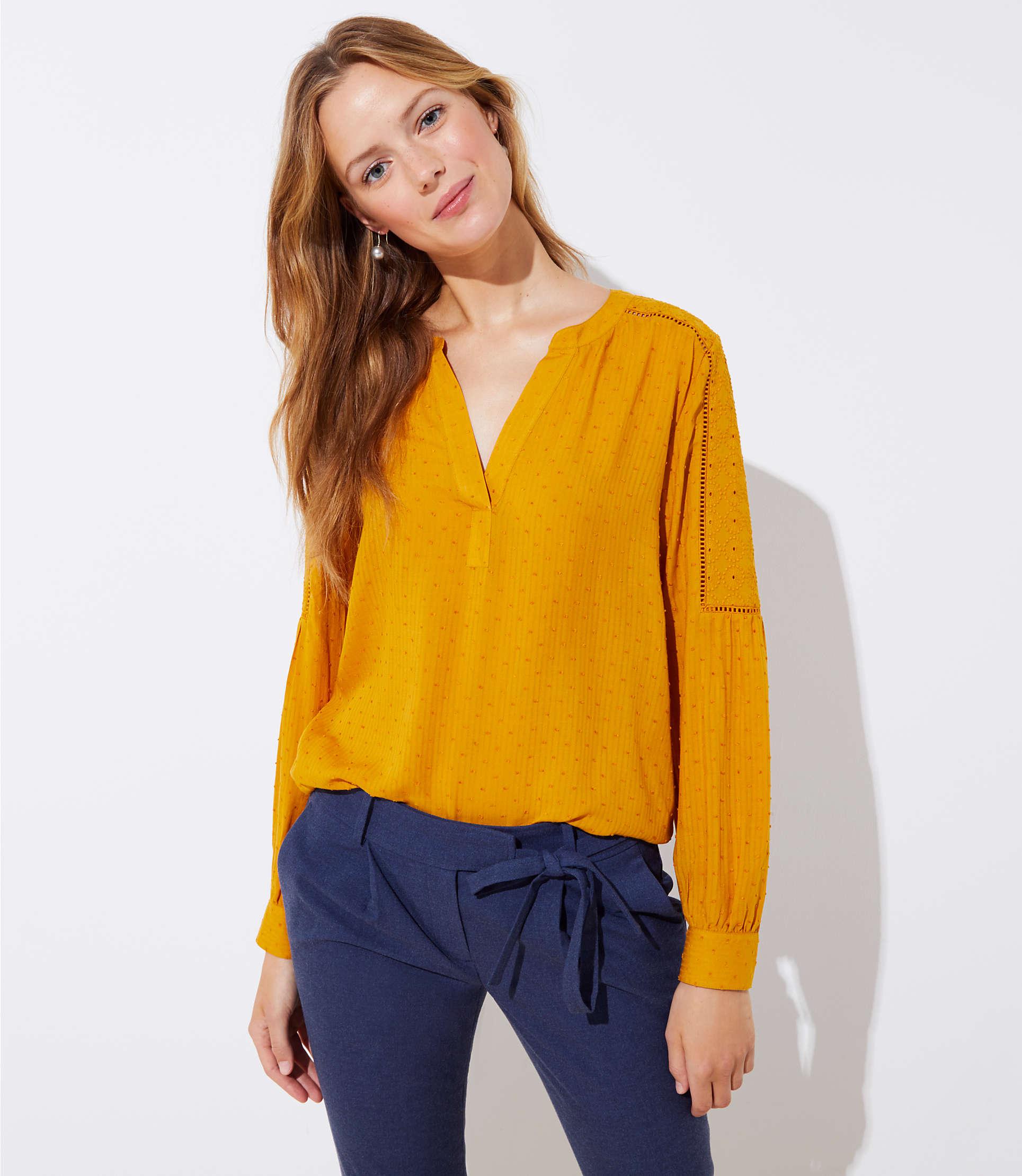 loft yellow blouse