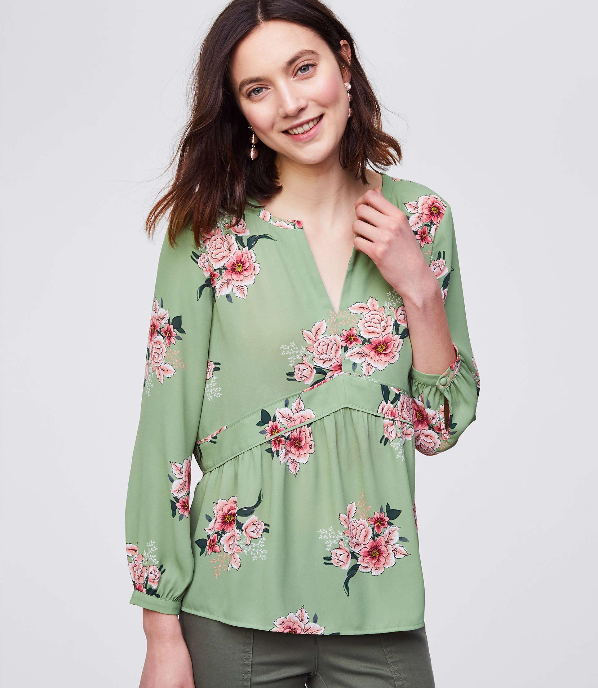 loft green blouse