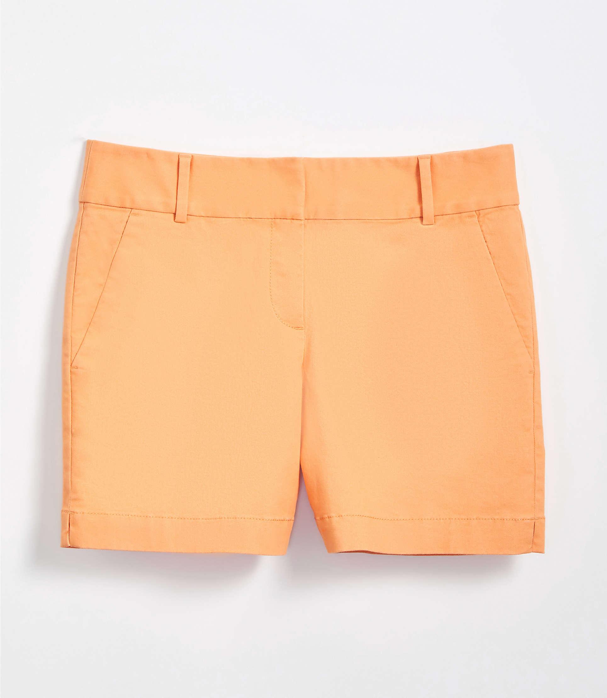 LOFT Riviera Shorts With 4 Inch Inseam in Orange - Lyst