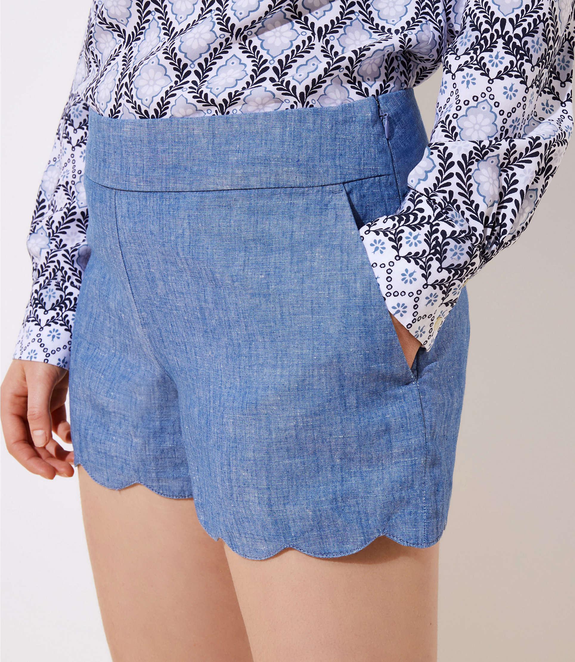 loft chambray shorts