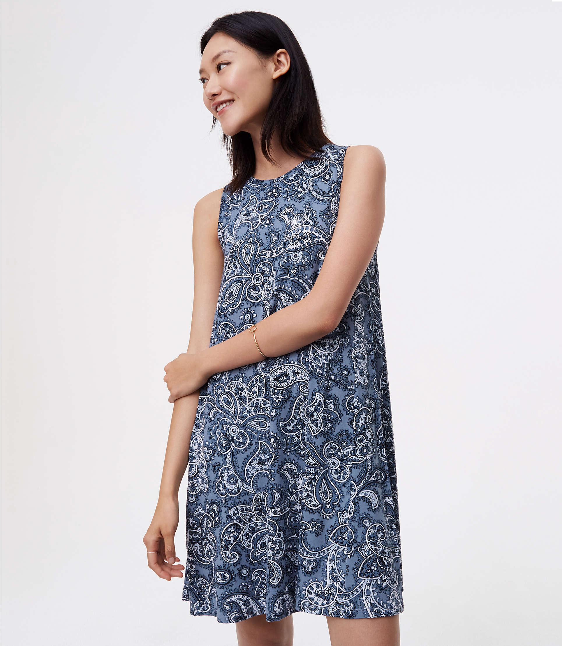 paisley swing dress