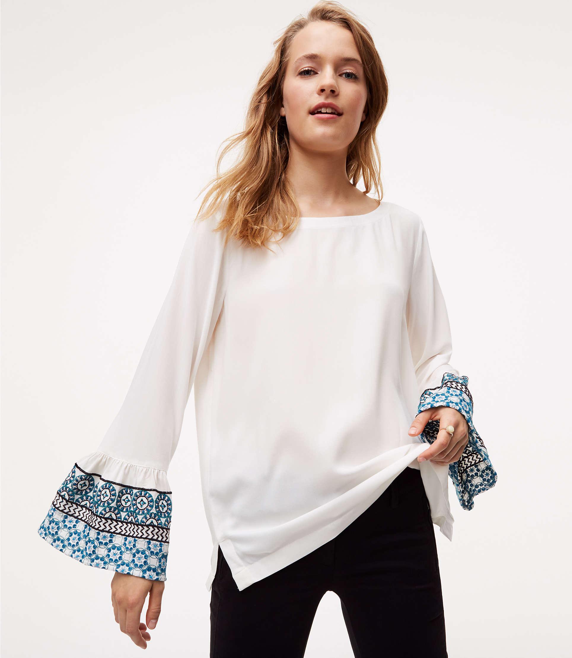 loft bell sleeve top