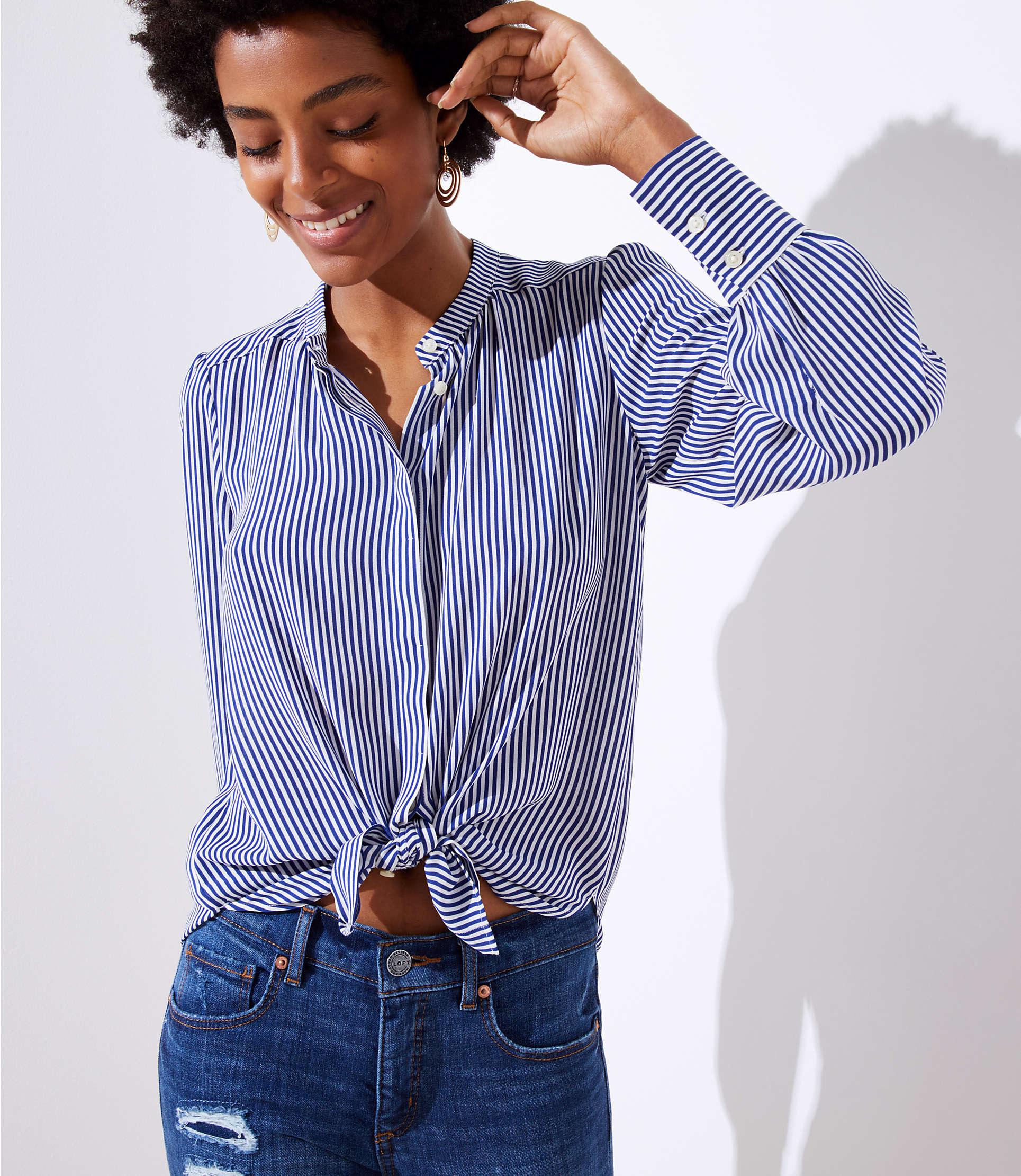 loft striped blouse