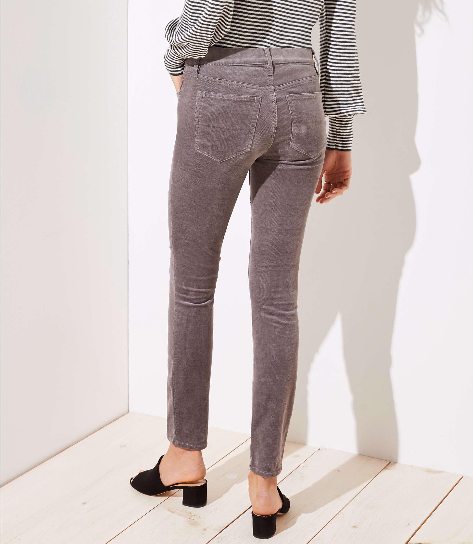 loft modern skinny corduroy pants