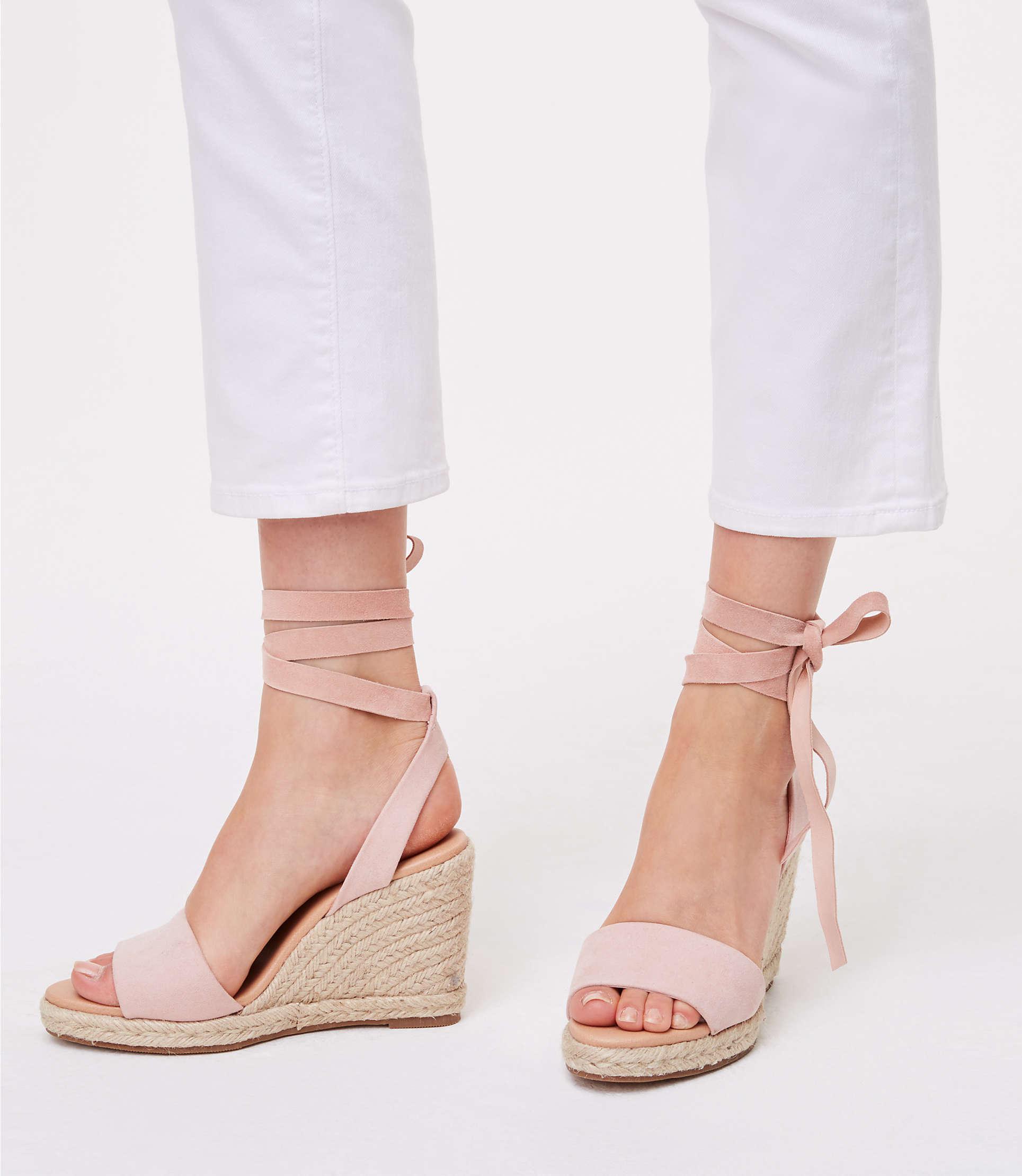 LOFT Synthetic Ankle Tie Wedge 