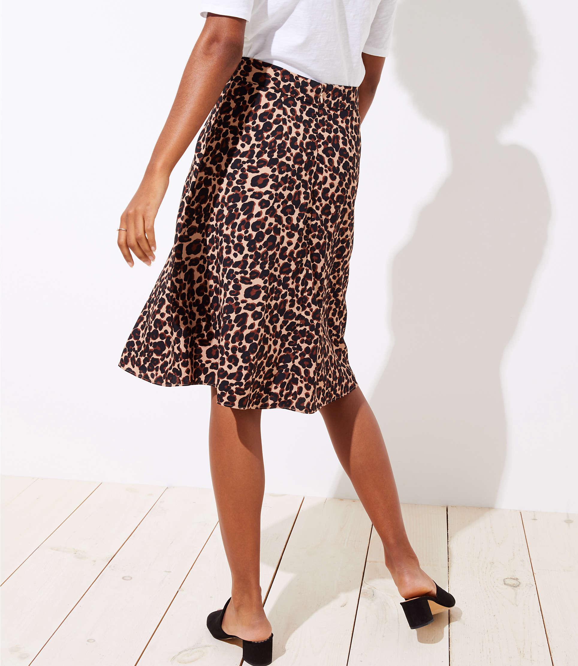 leopard skirt loft