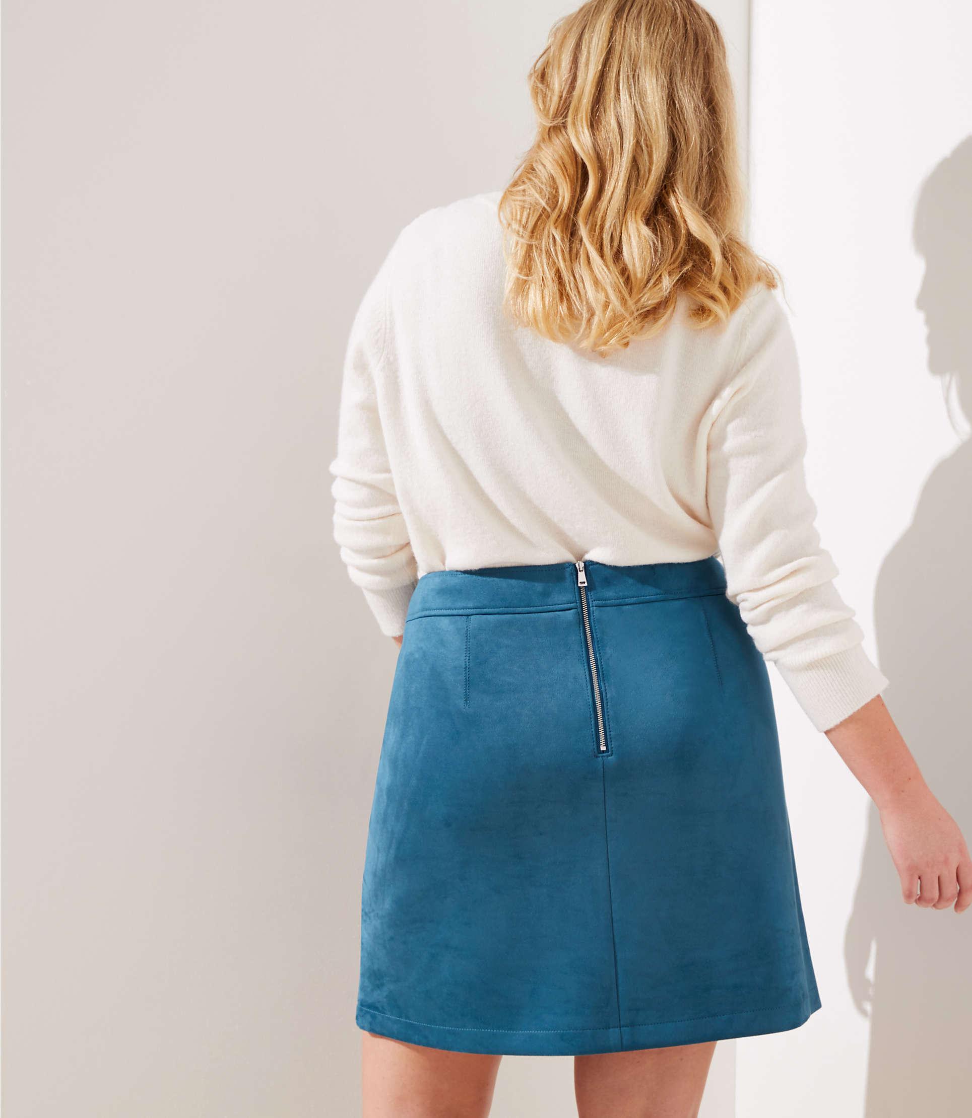 suede skirt loft