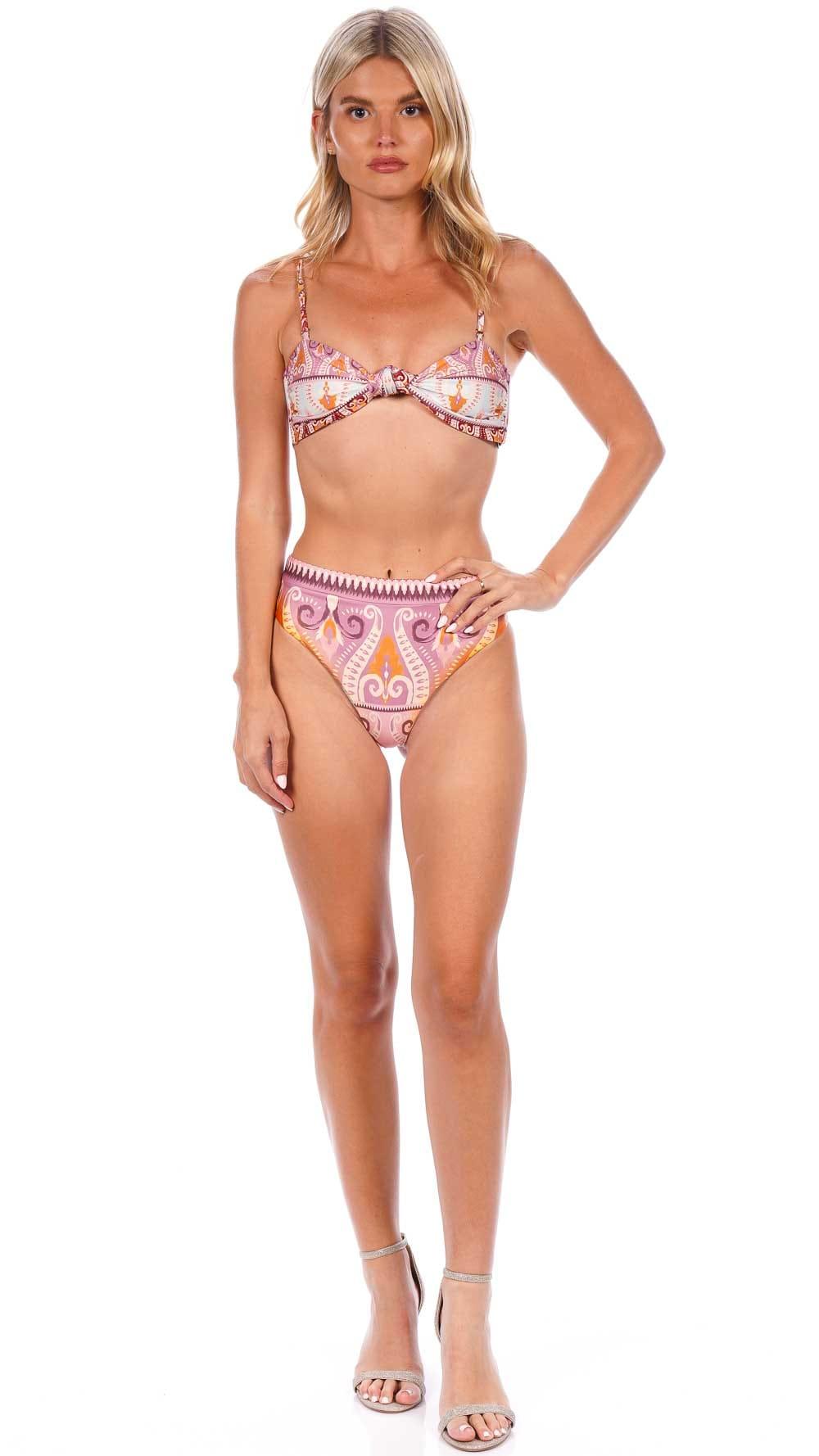 Agua Bendita Penelope Leva Reversible High Waist Bikini Bottoms | Lyst