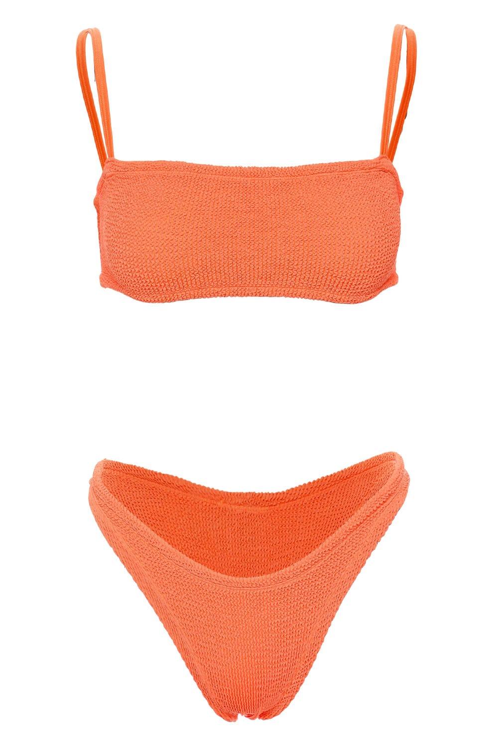 Hunza G Gigi Crinkle Bikini Set in Orange | Lyst UK