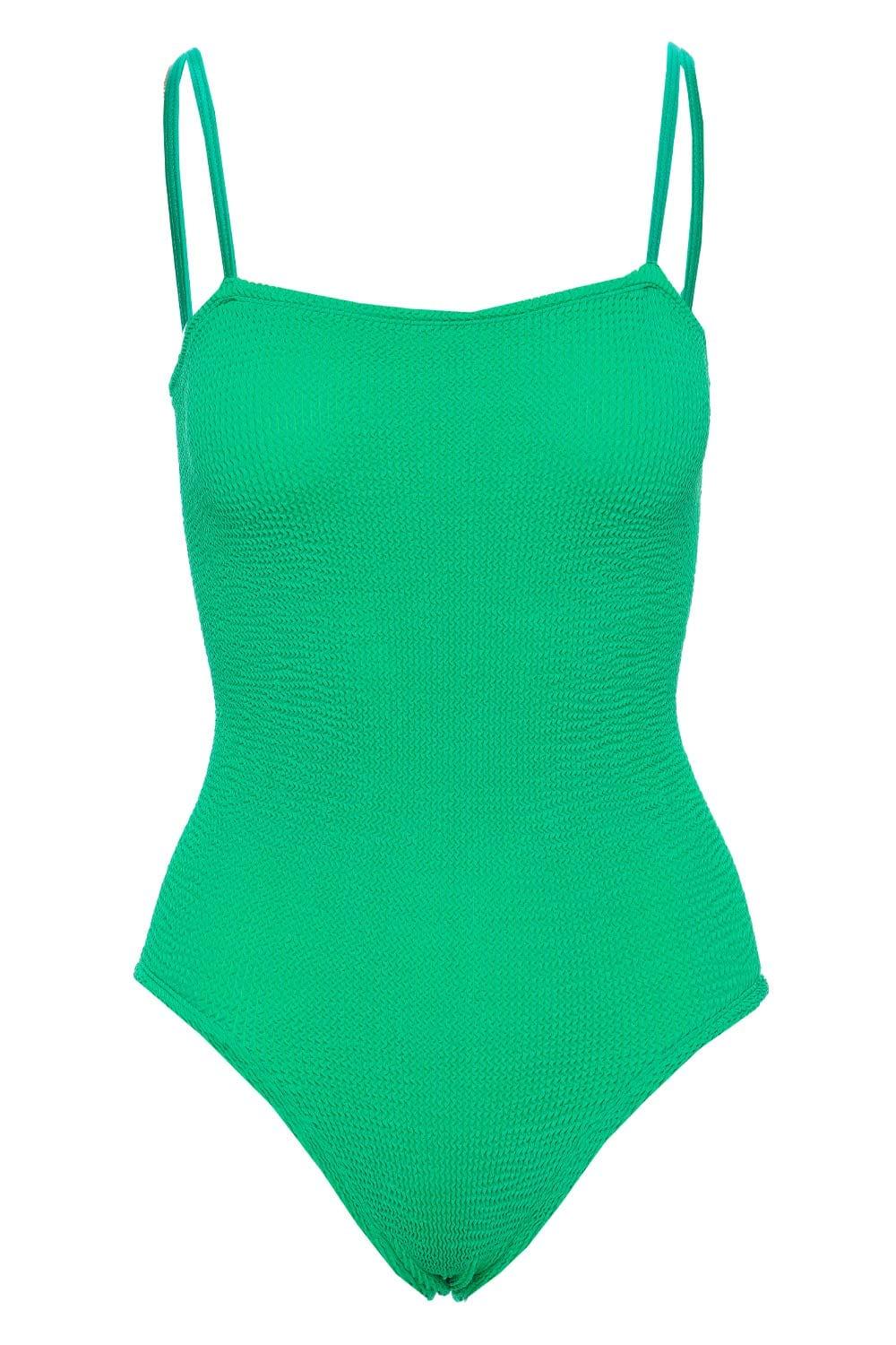 Hunza G Synthetic Maria Crinkle One Piece Swimsuit in Emerald (Green ...