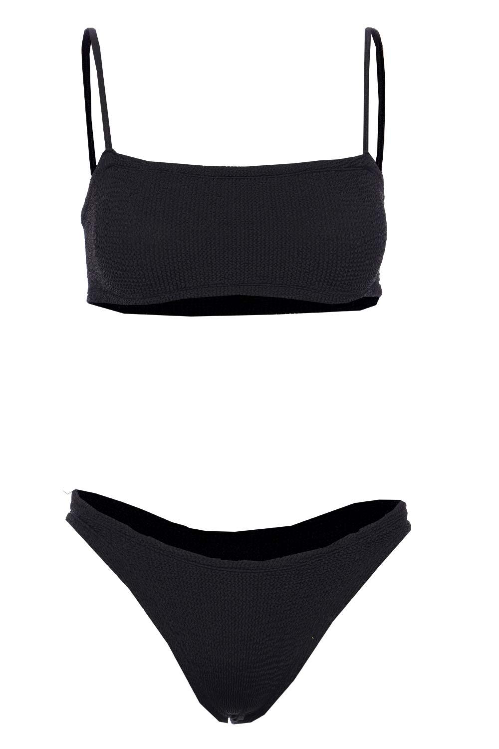 Hunza G Gigi Crinkle Bikini Set in Black | Lyst UK
