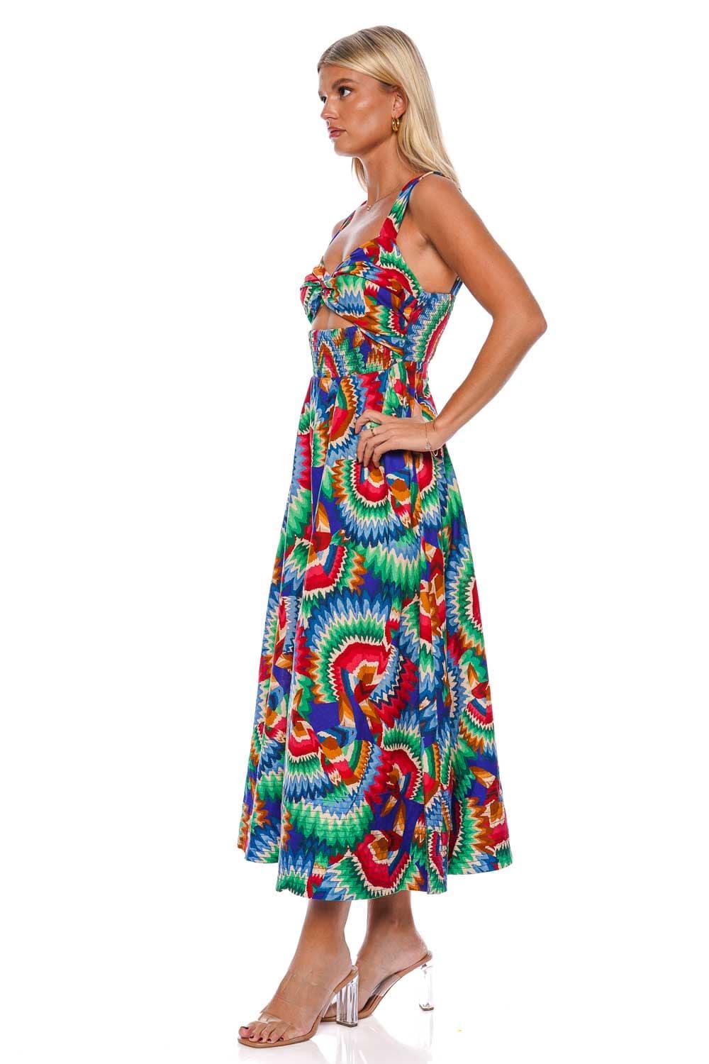 toucans garden midi skirt