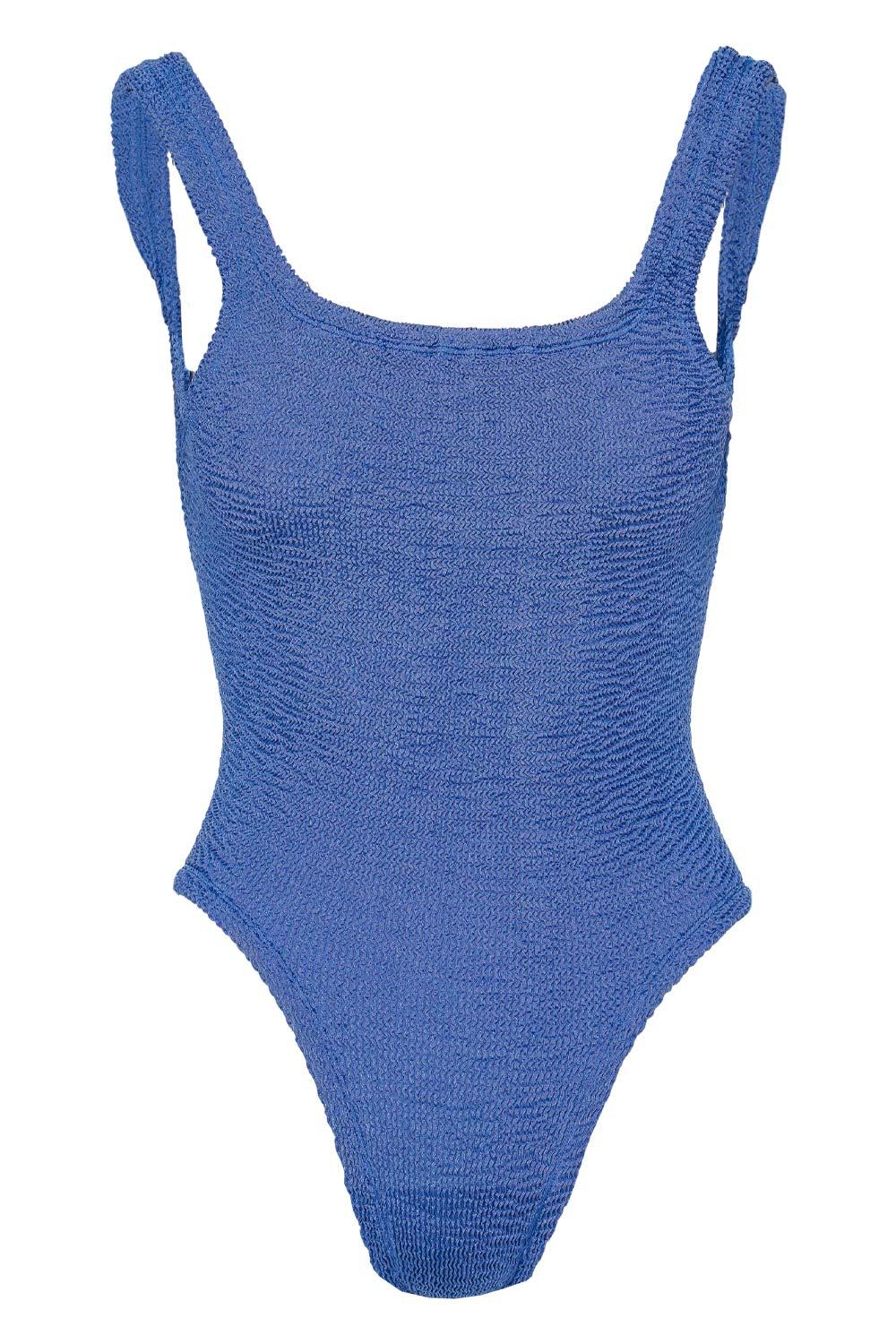 Hunza G Square Neck One Piece Swimsuit in Blue Lyst