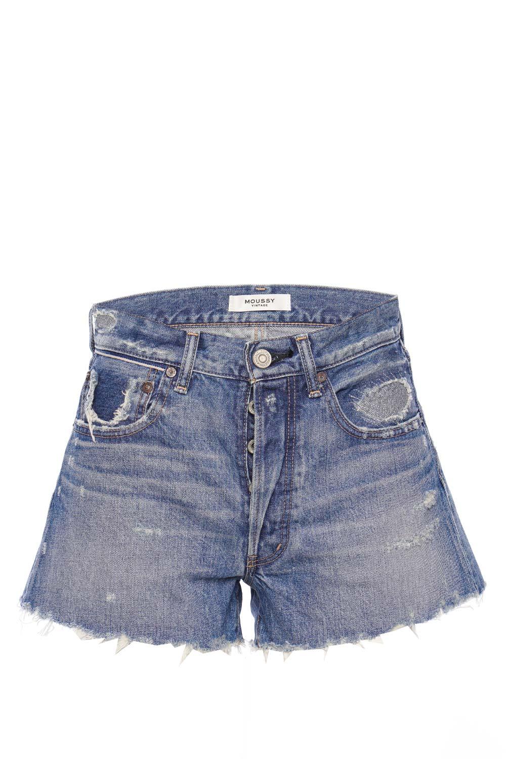 Womens Clothing Shorts Jean and denim shorts Moussy Denim Calumet Shorts Pants in Blue 