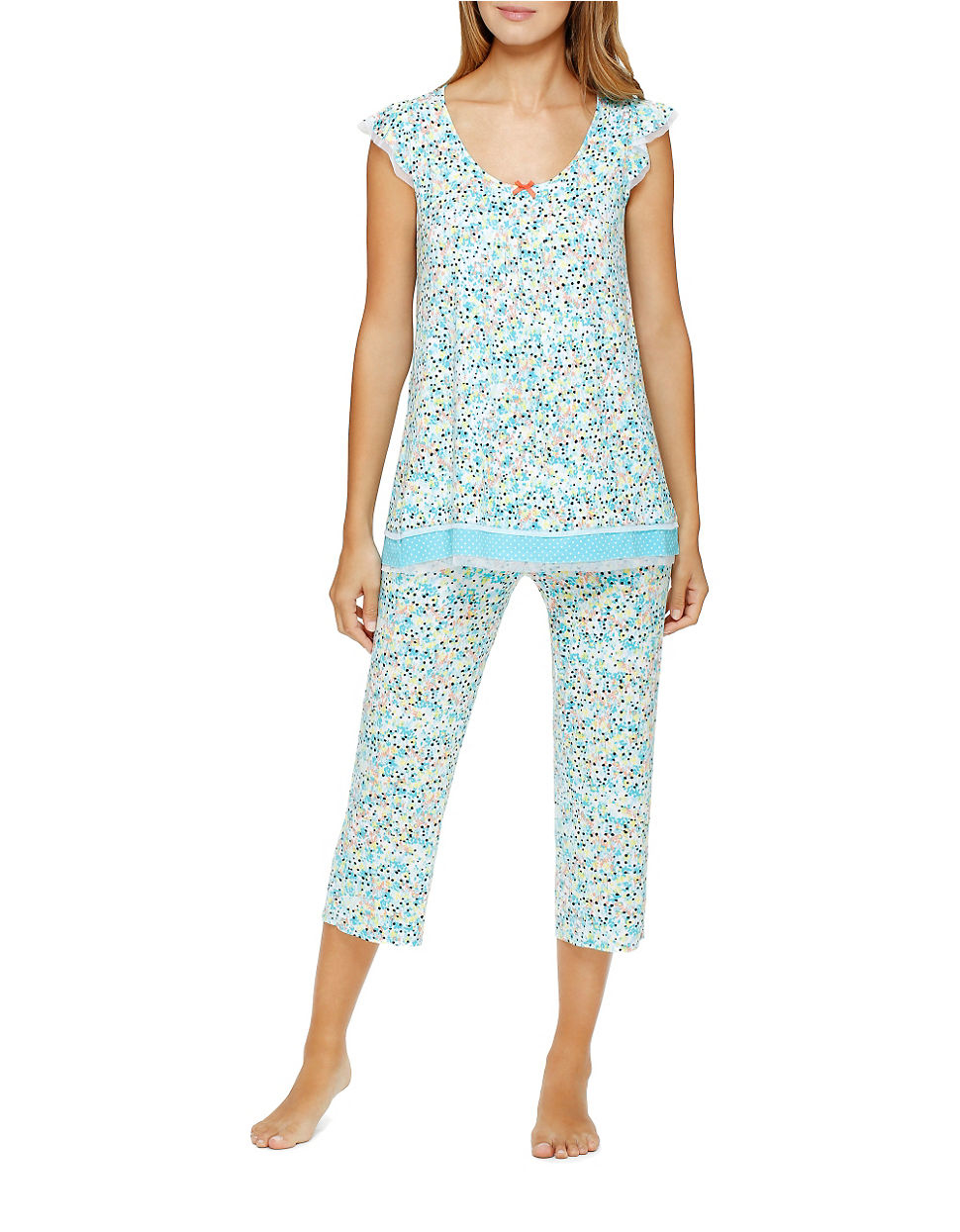 Ellen Tracy Synthetic Brunching In Brooklyn Pajama Top - Lyst