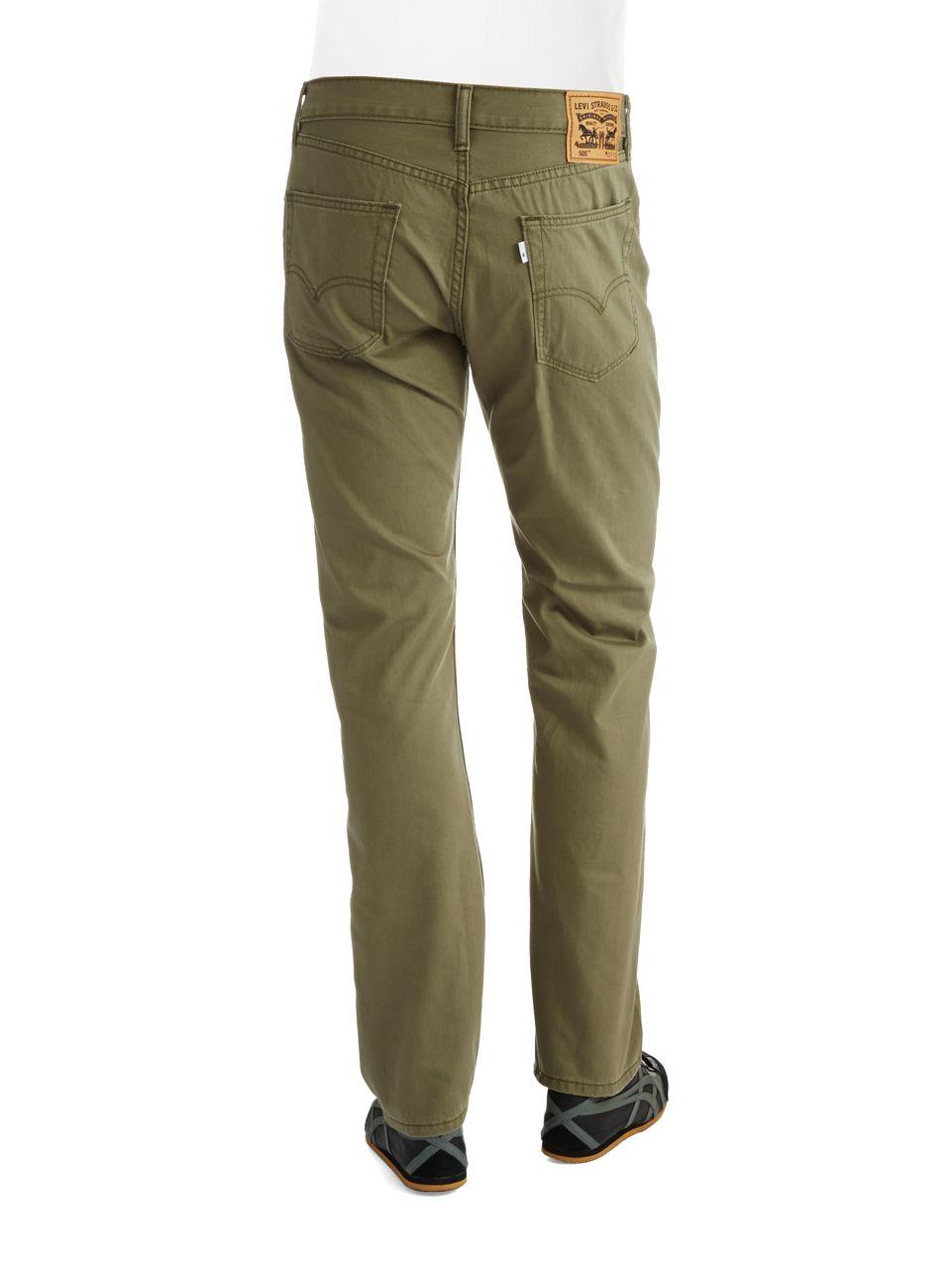 Levi's Denim 505 Regular Fit Green Jeans for Men - Lyst