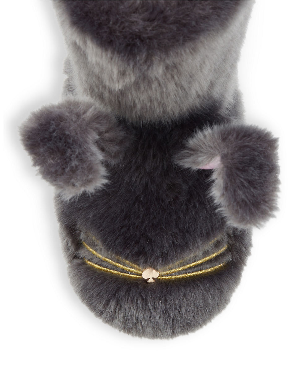 Kate Spade Bethie Faux Fur Bunny Slippers in Gray Lyst Kate Spade Bethie Faux Fur Bunny Slippers in Gray Lyst