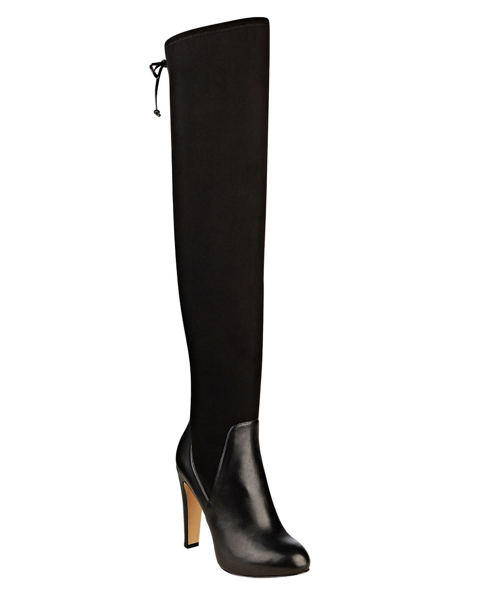 Nine West Brenna Leatherblend Overtheknee Dress Boots in Black Lyst