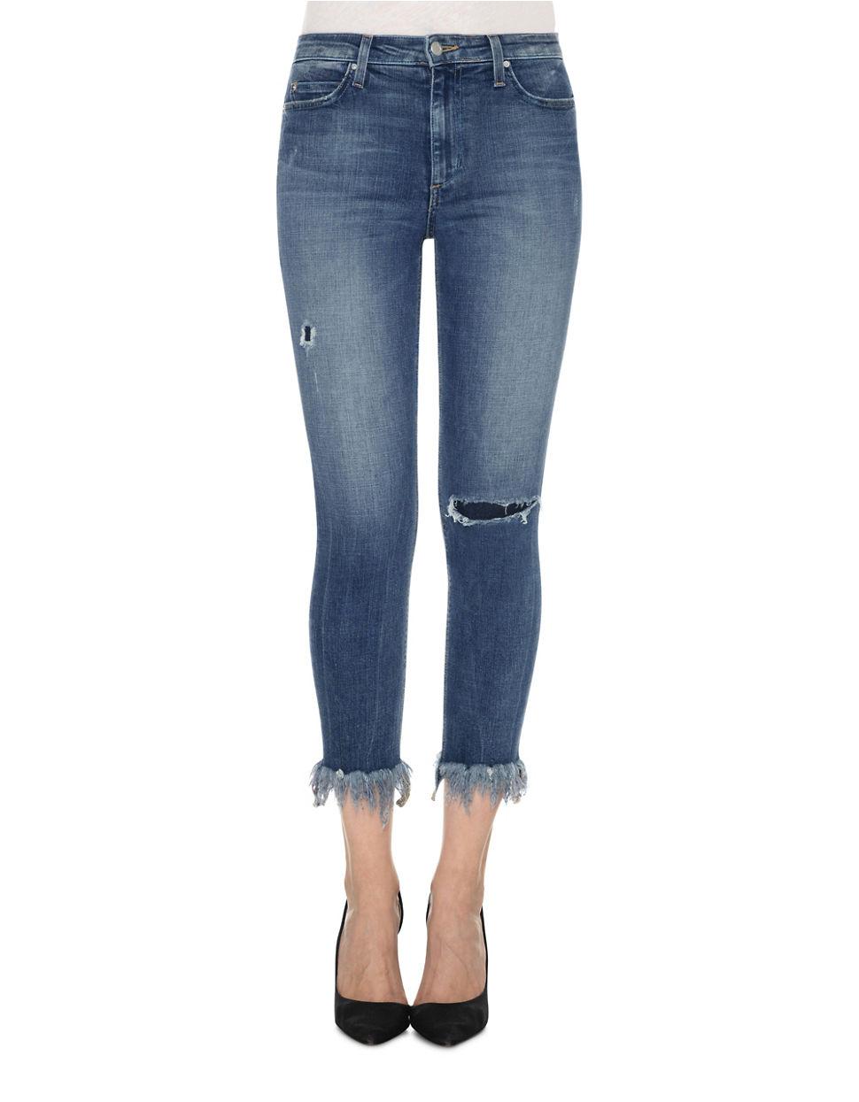 Joe's jeans Charlie Highrise Distressed Cropped Rawedge Skinny Jeans
